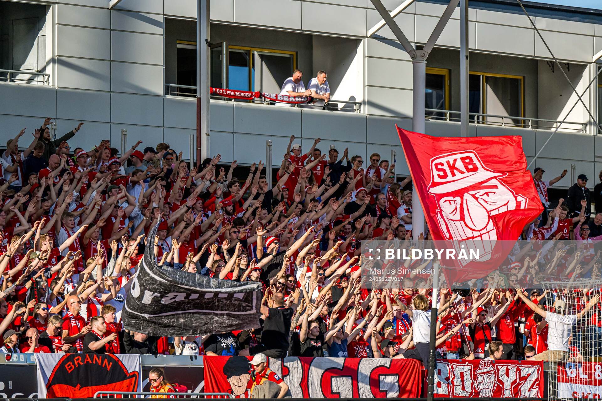Spectators in the stands