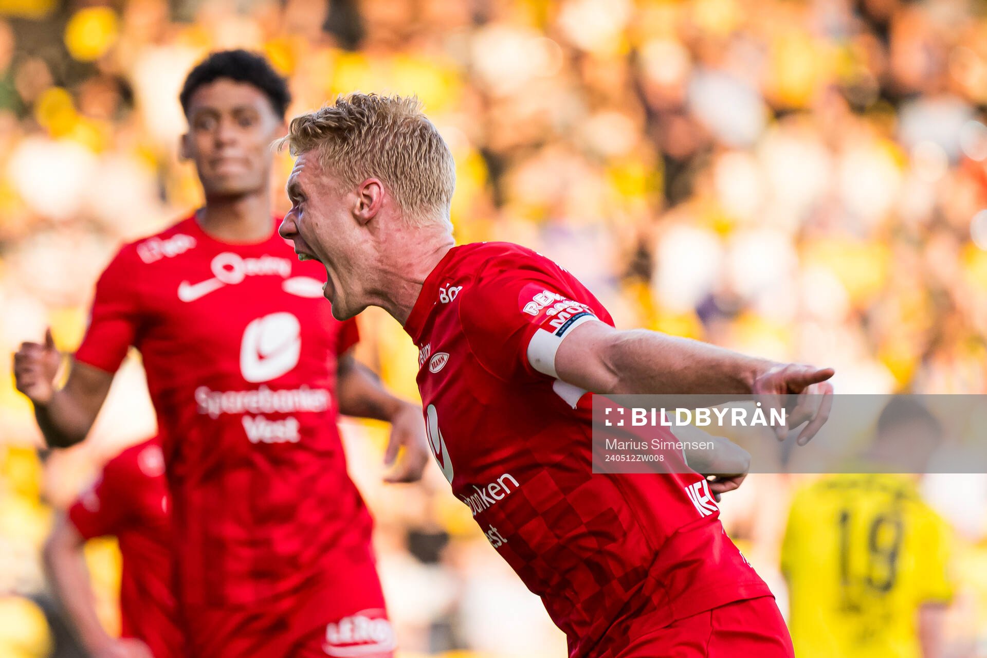 Sivert Heltne Nilsen of Brann celebrates