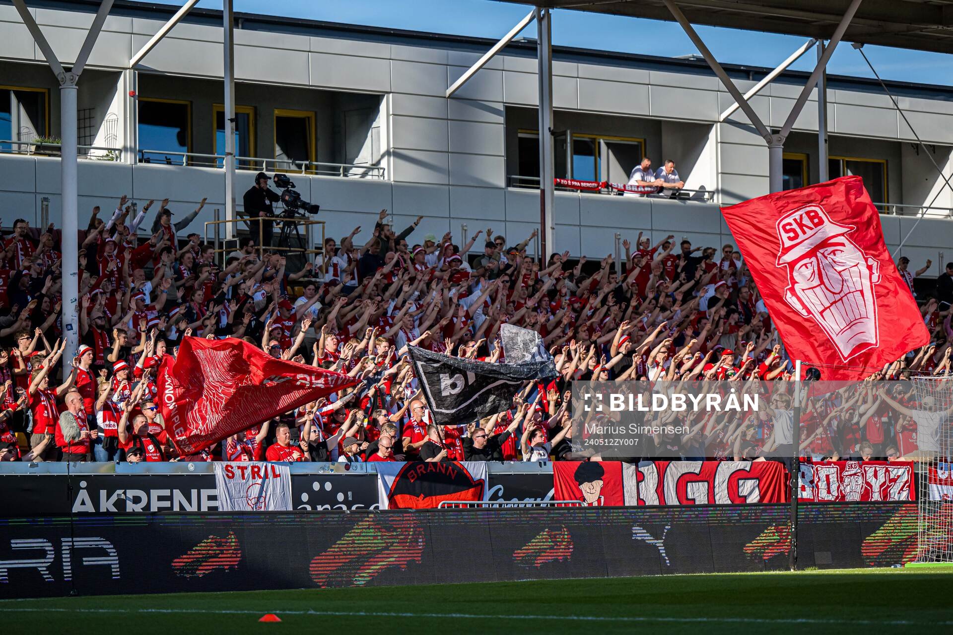 Spectators in the stands