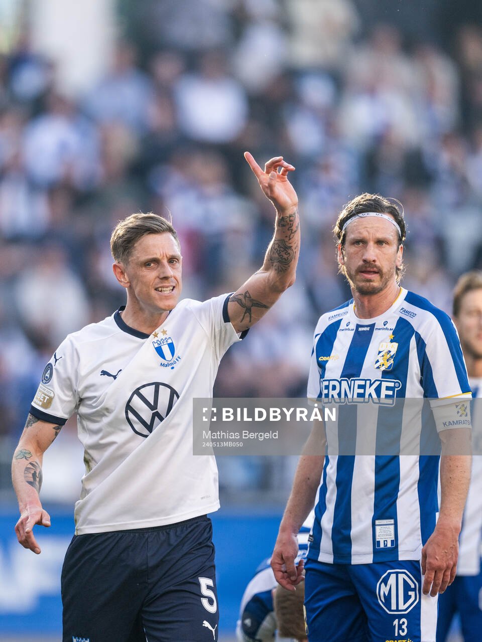Malmö FFs Søren Rieks och IFK Göteborgs Gustav Svensson