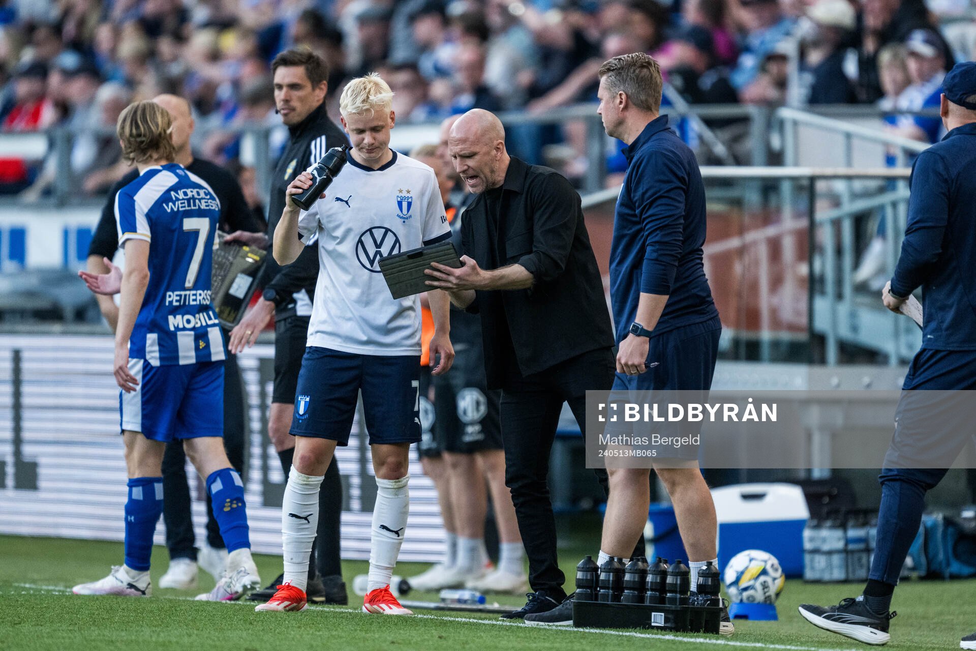 Malmö FFs Otto Rosengren och tränare Henrik Rydström
