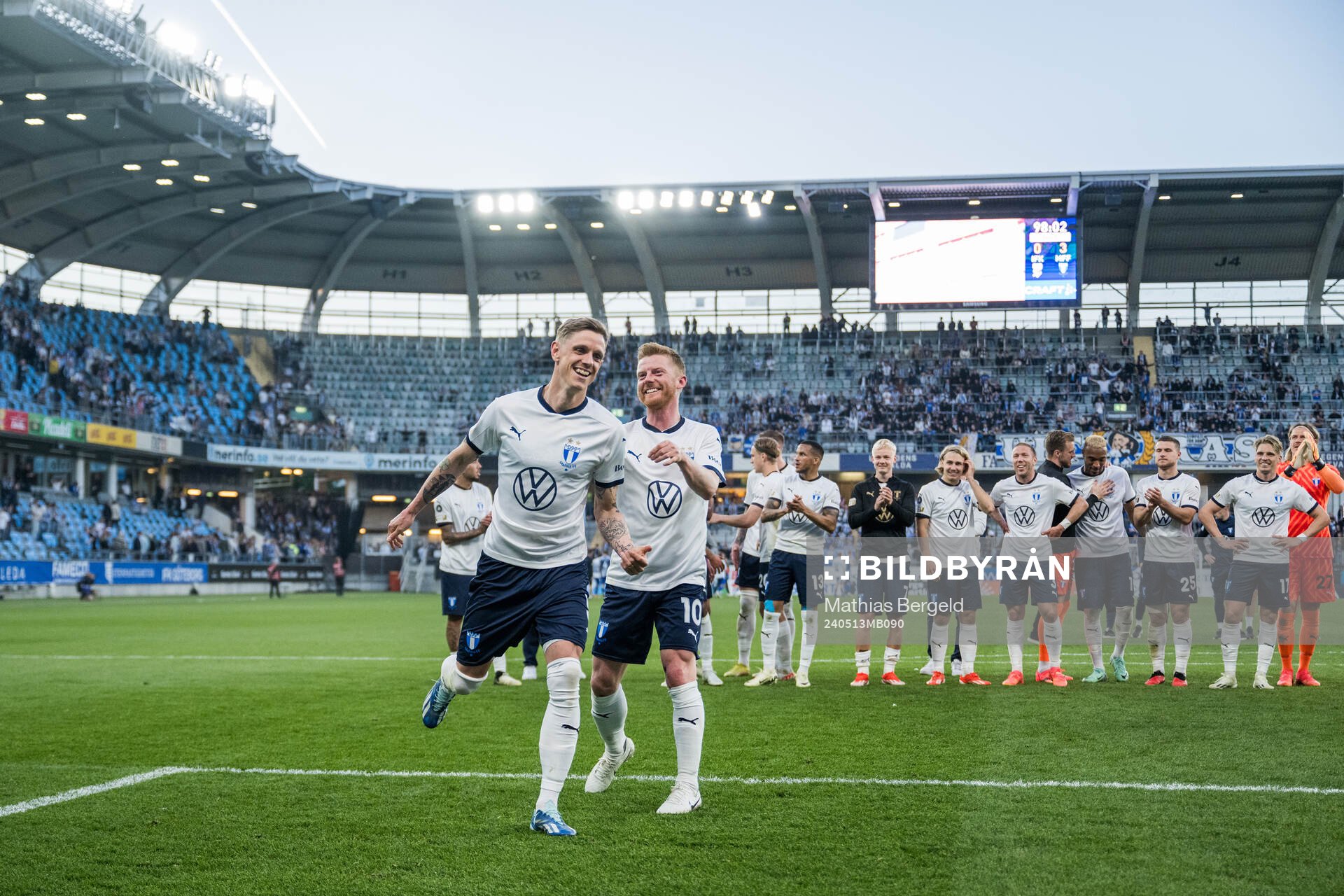 Malmö FFs Søren Rieks och Anders Christiansen jublar