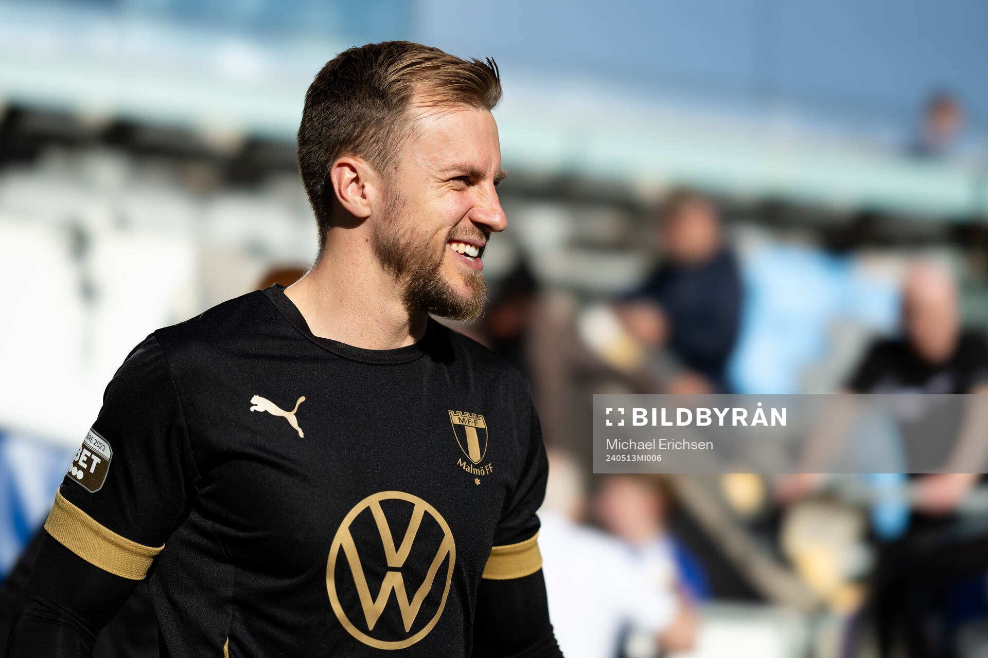 Malmö FFs målvakt Ricardo Friedrich innan fotbollsmatchen