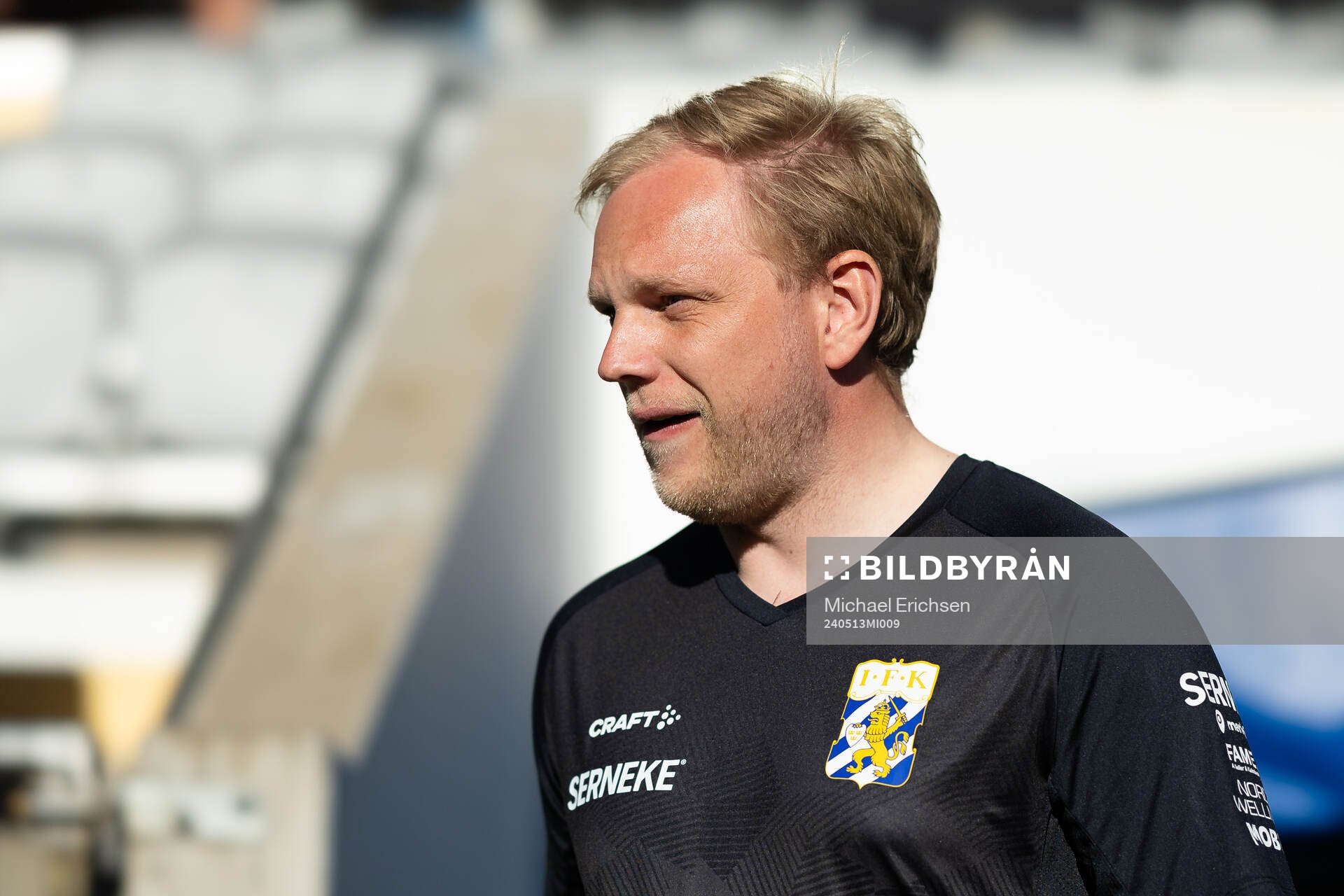IFK Göteborgs målvaktstränare Johan Wahlund innan