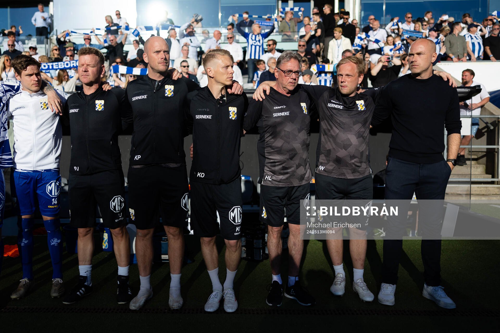 IFK Göteborgs Gustaf Norlin, läkare Pall Jonasson,