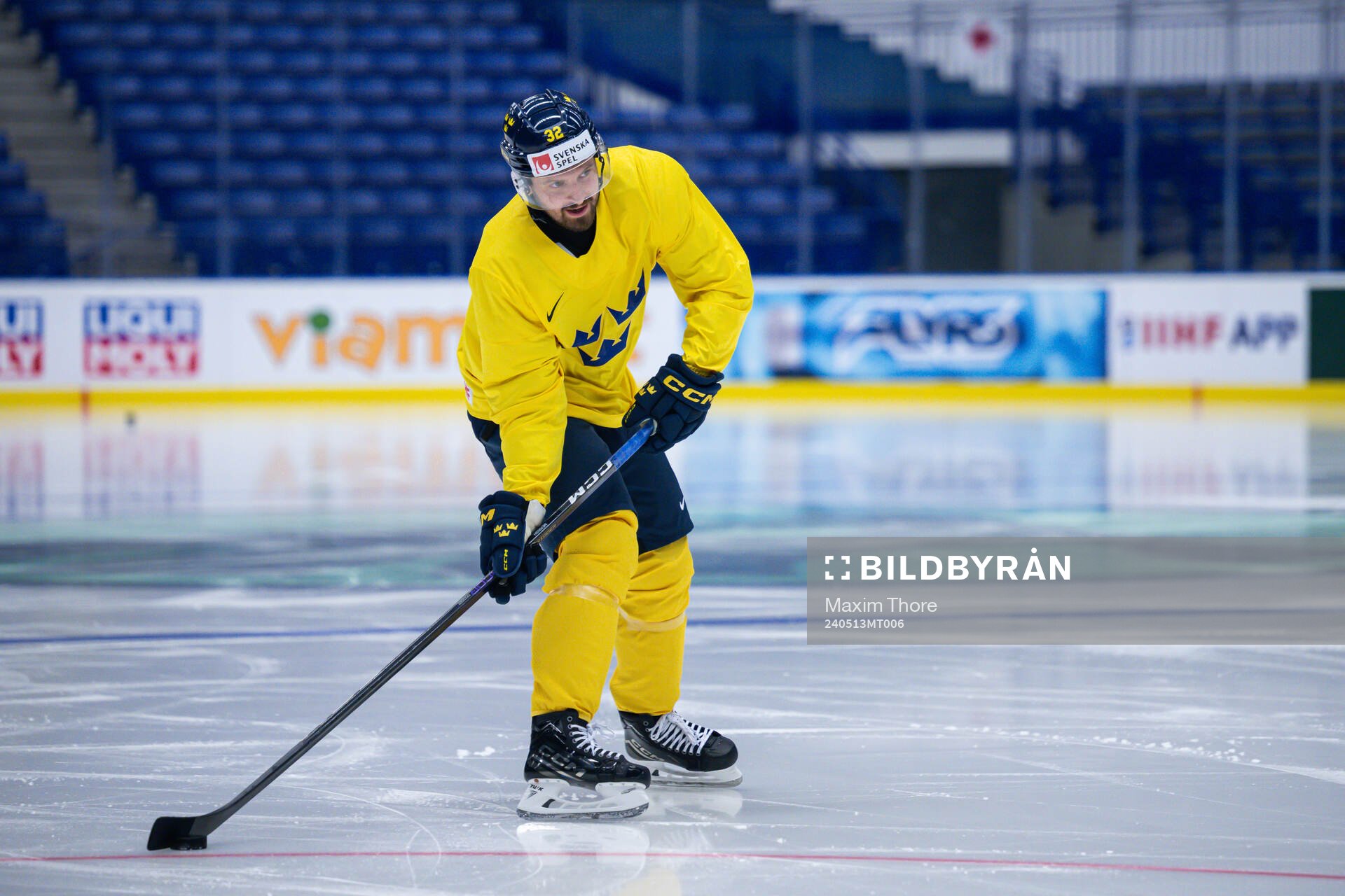Lukas Bengtsson of Sweden at a practice session