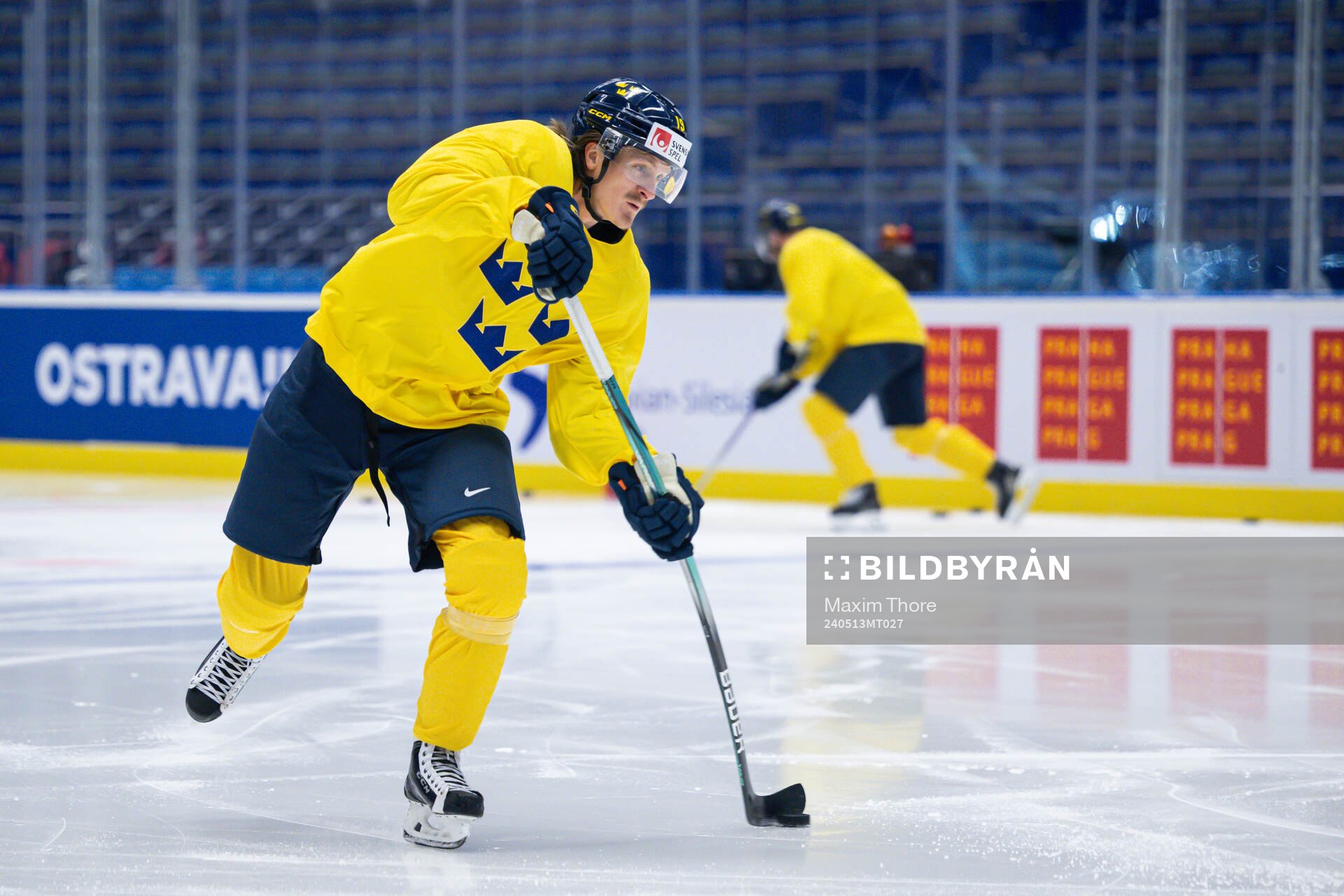 Marcus Sörensen of Sweden at a practice session