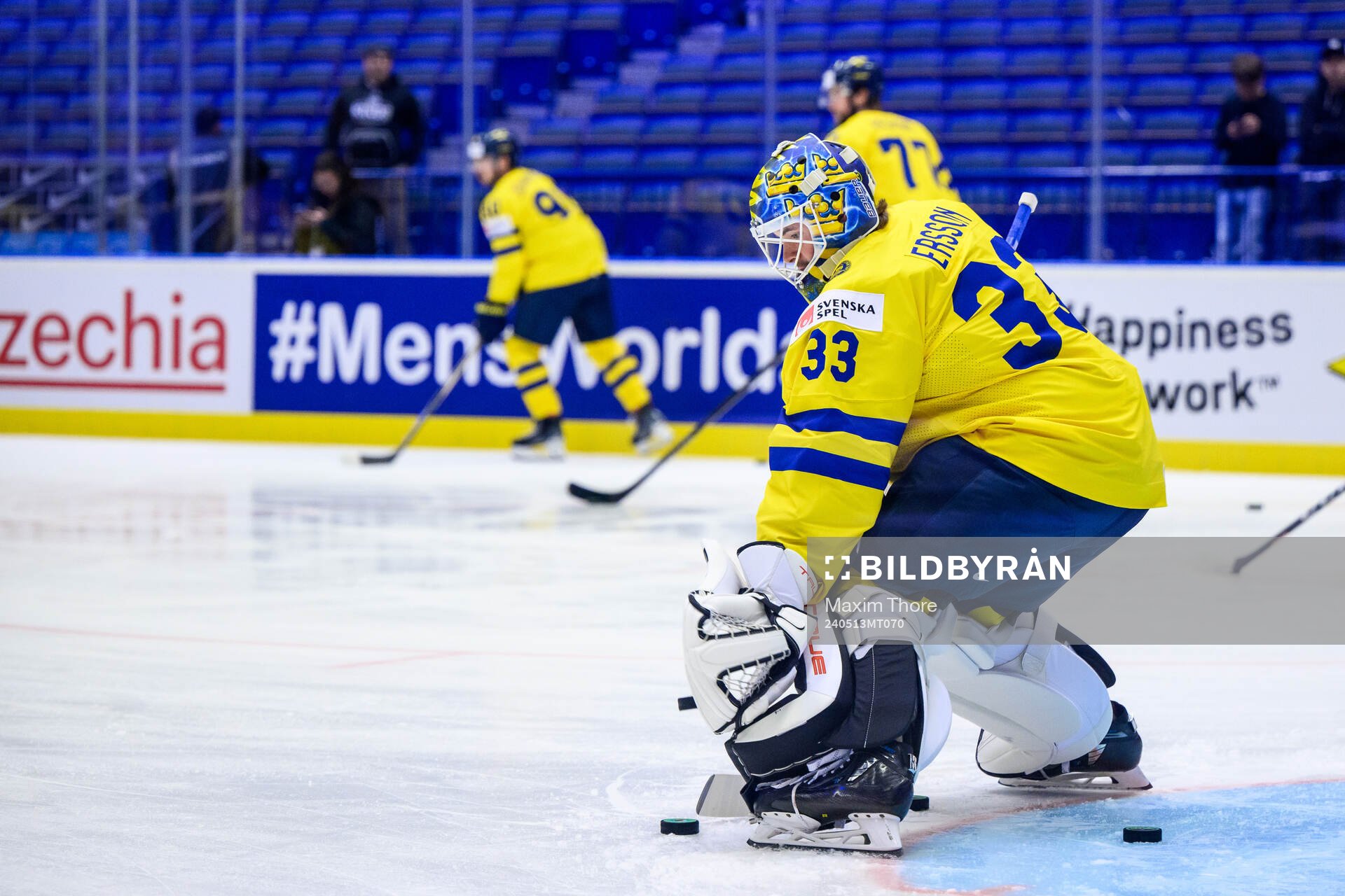 goaltender Samuel Ersson of Sweden