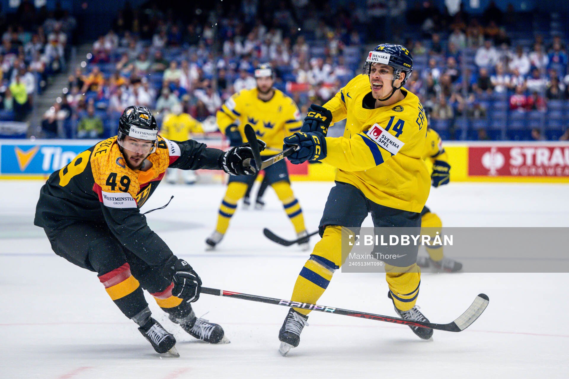 Lukas Kalble of Germany and Joel Eriksson Ek of Sweden