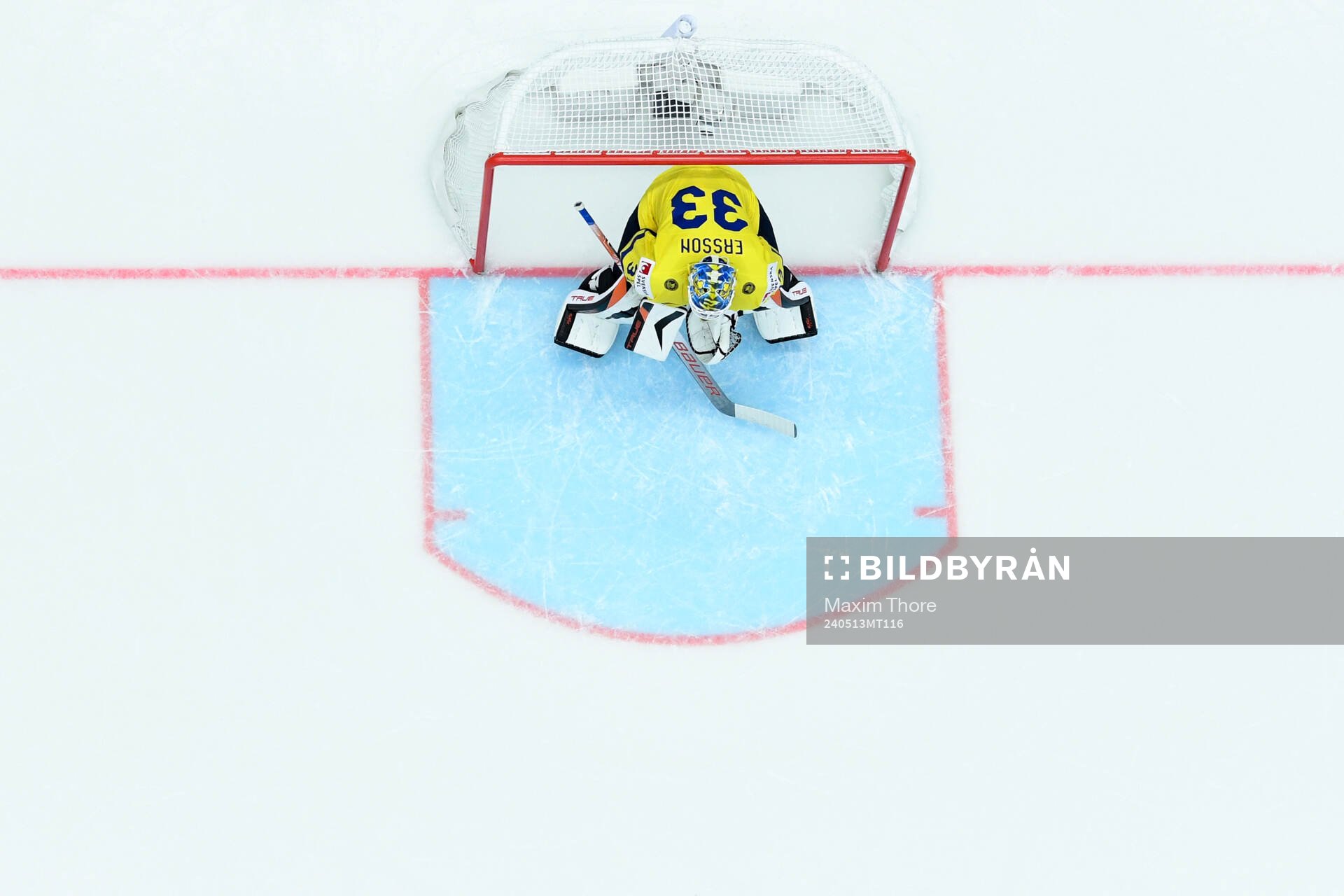 goaltender Samuel Ersson of Sweden