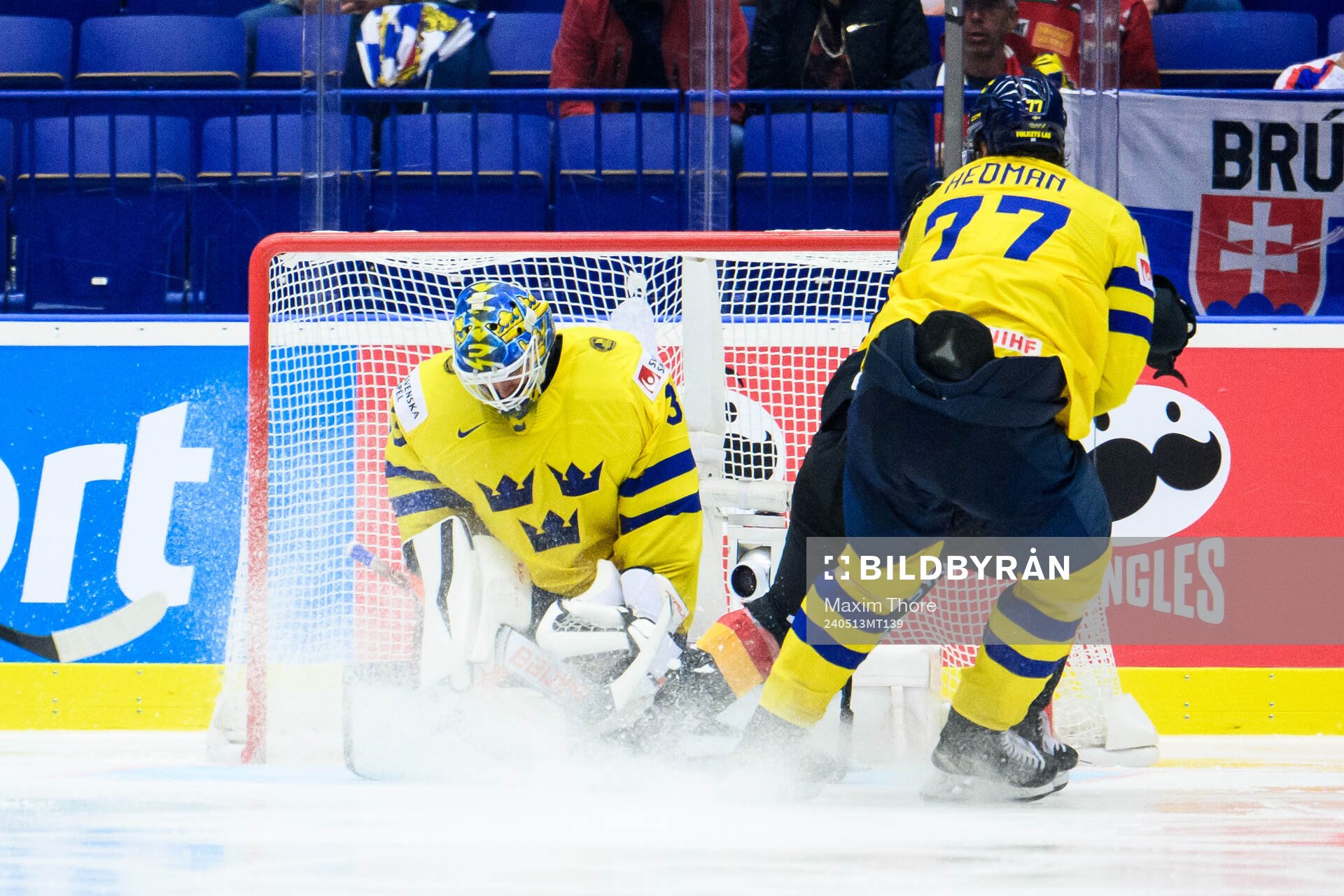 goaltender Samuel Ersson of Sweden