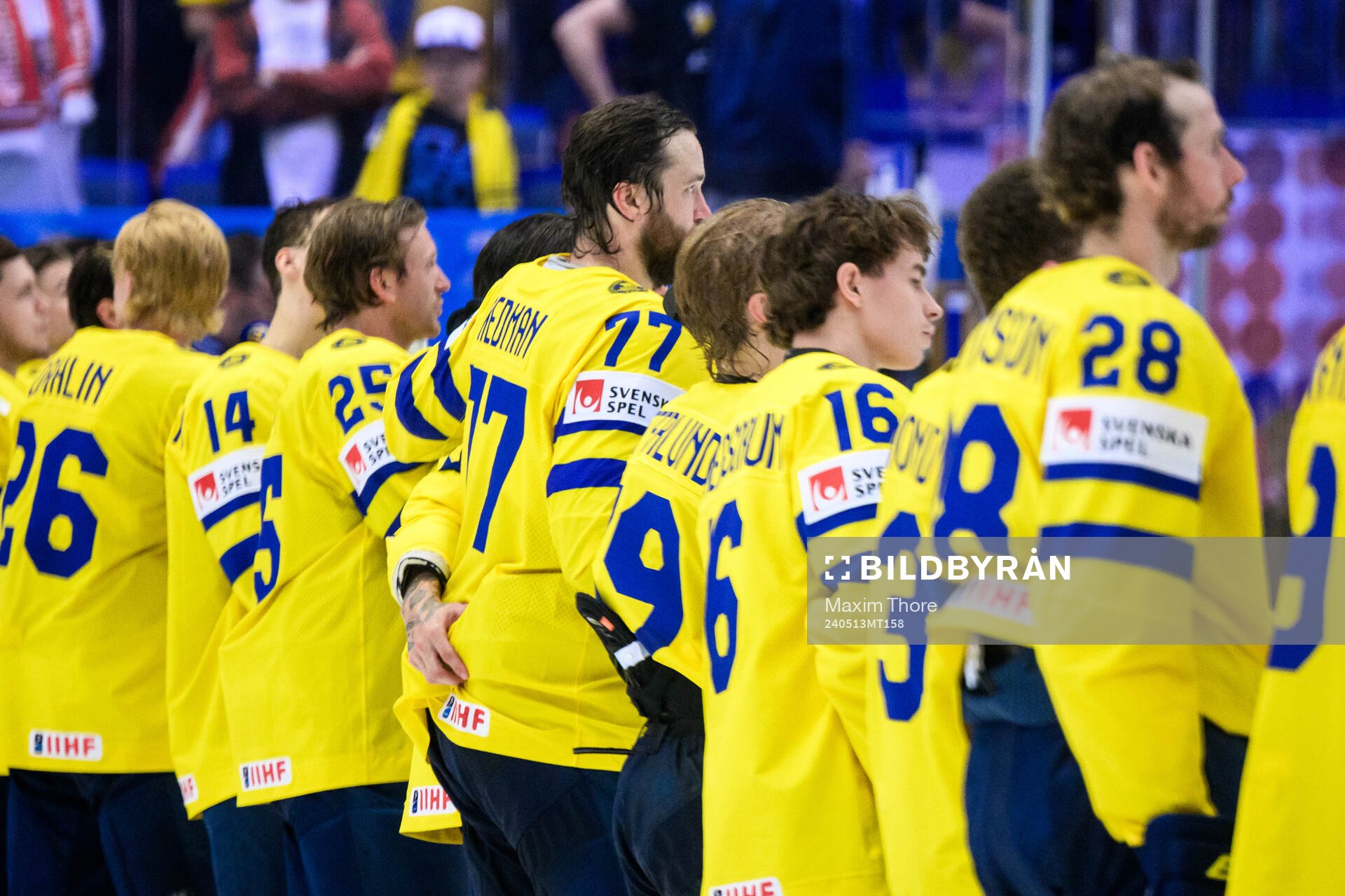 Erik Karlsson and Victor Hedman of Sweden