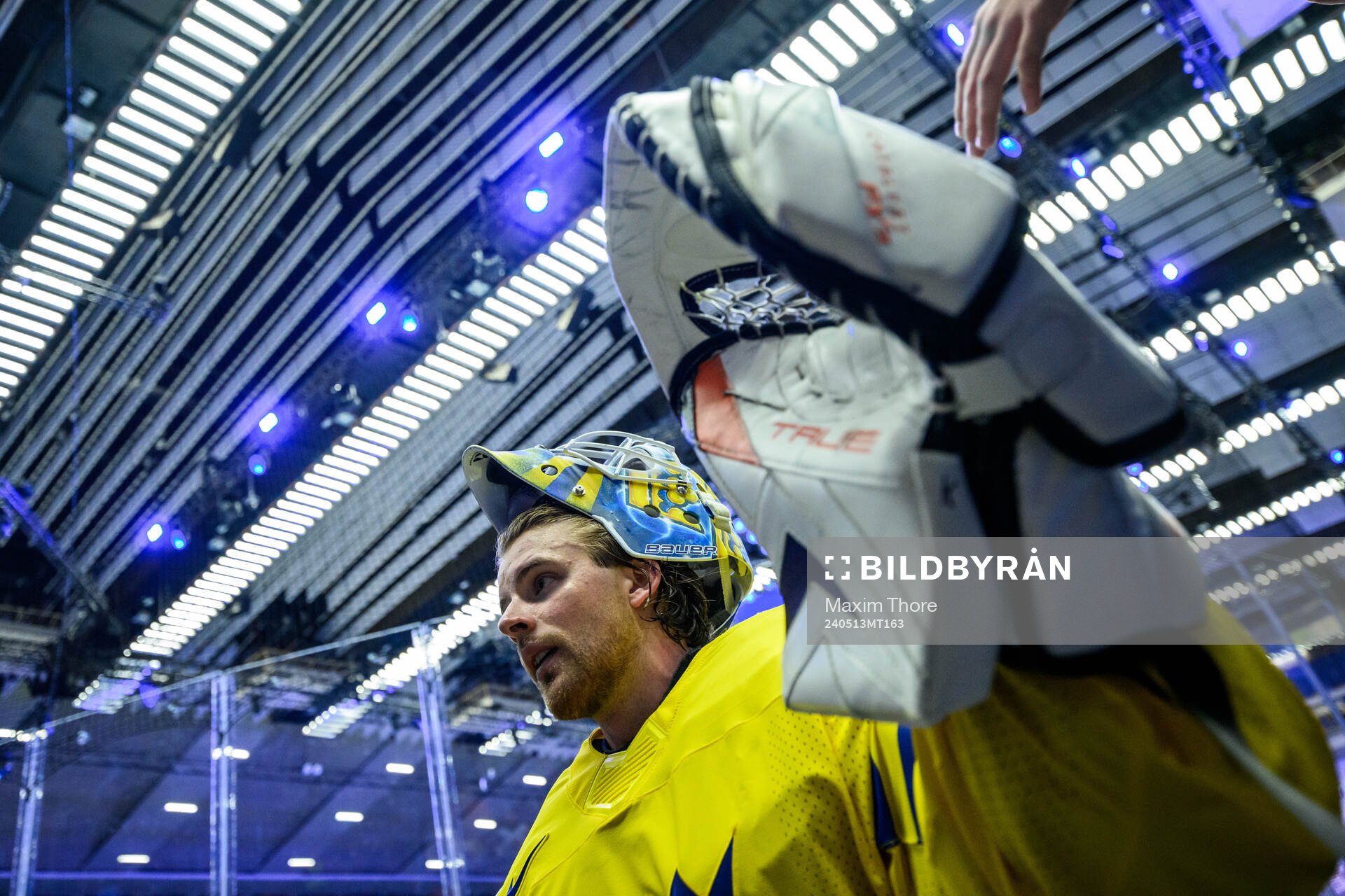 goaltender Samuel Ersson of Sweden