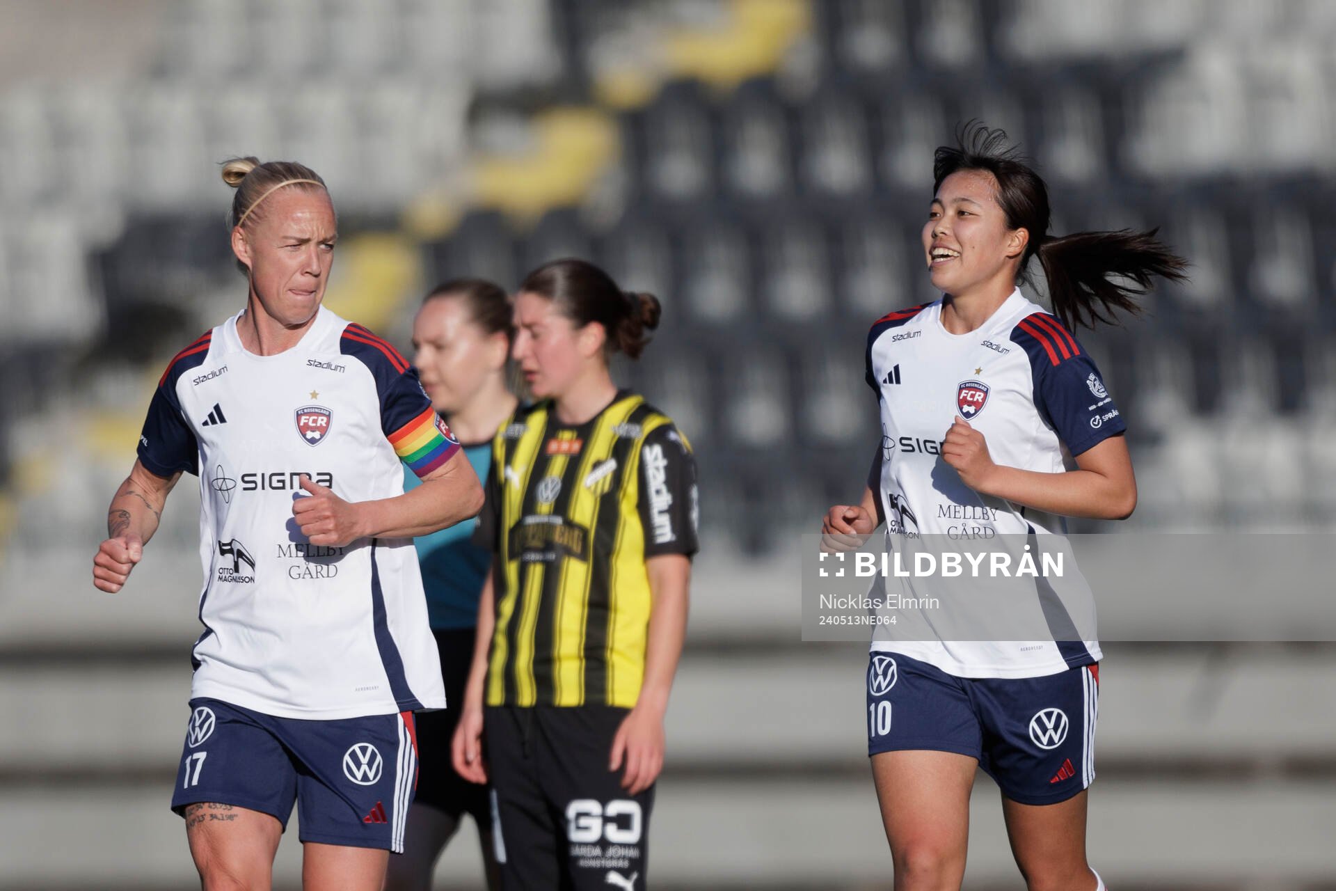 FC Rosengårds Caroline Seger och Momoko Tanikawa