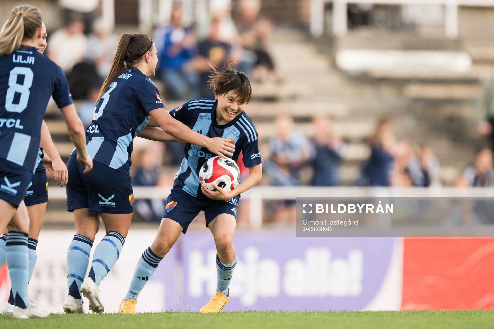 Djurgårdens Shinomi Koyama jublar