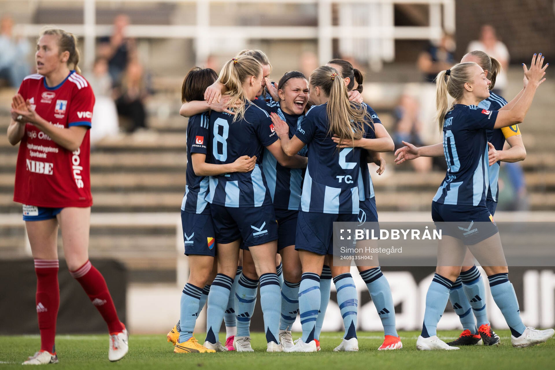 Djurgårdens Alexsandra Lobanova jublar