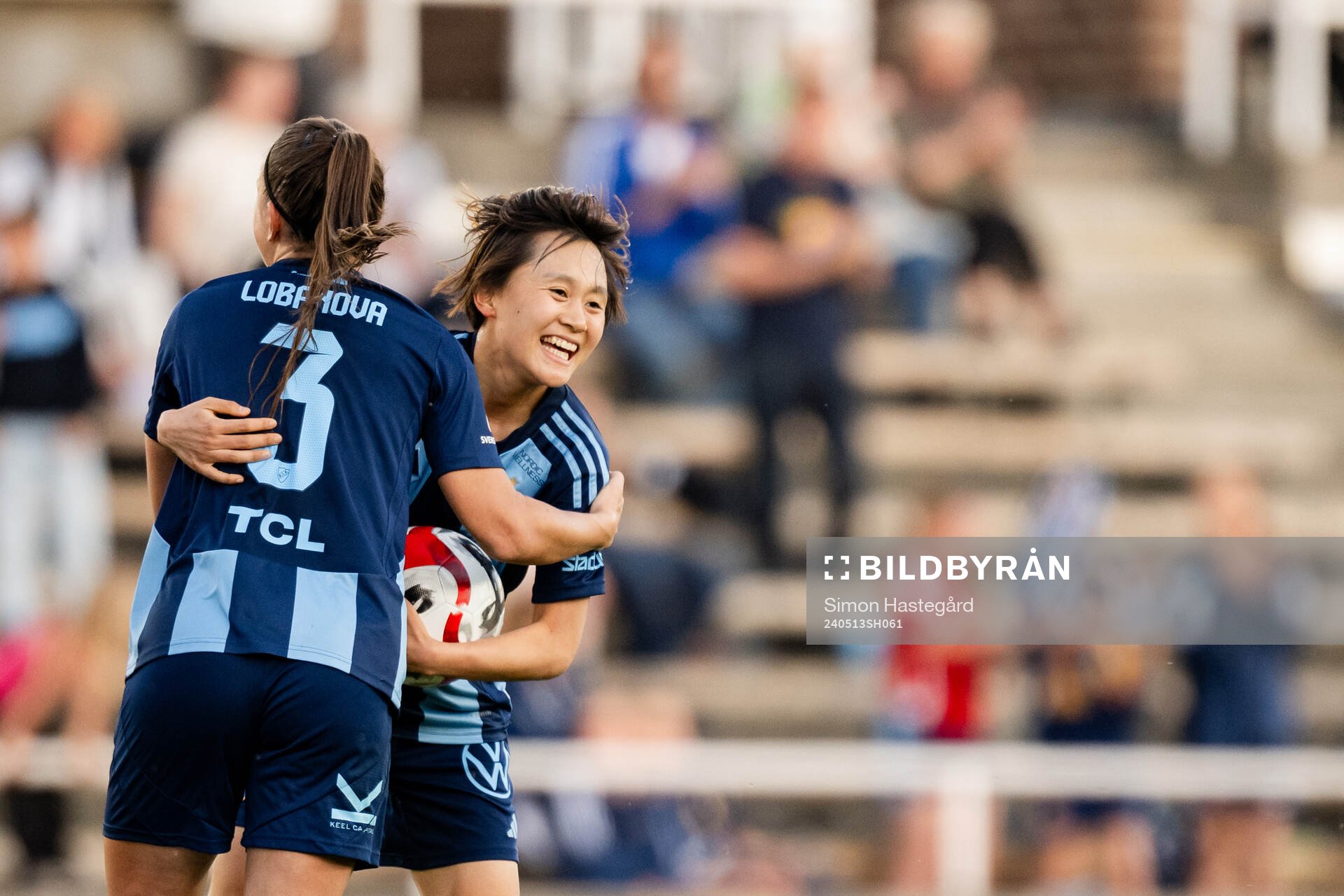 Djurgårdens Shinomi Koyama jublar
