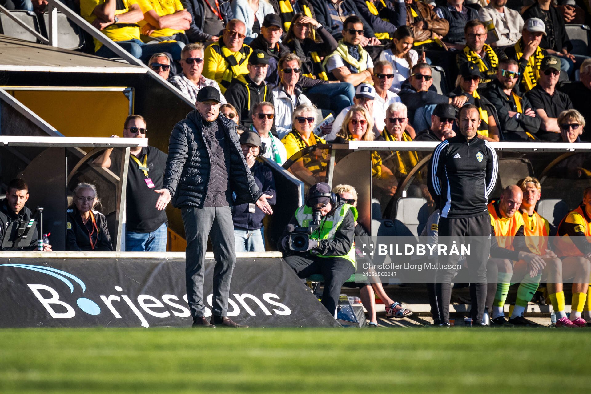 Hammarbys tränare Kim Hellberg deppar