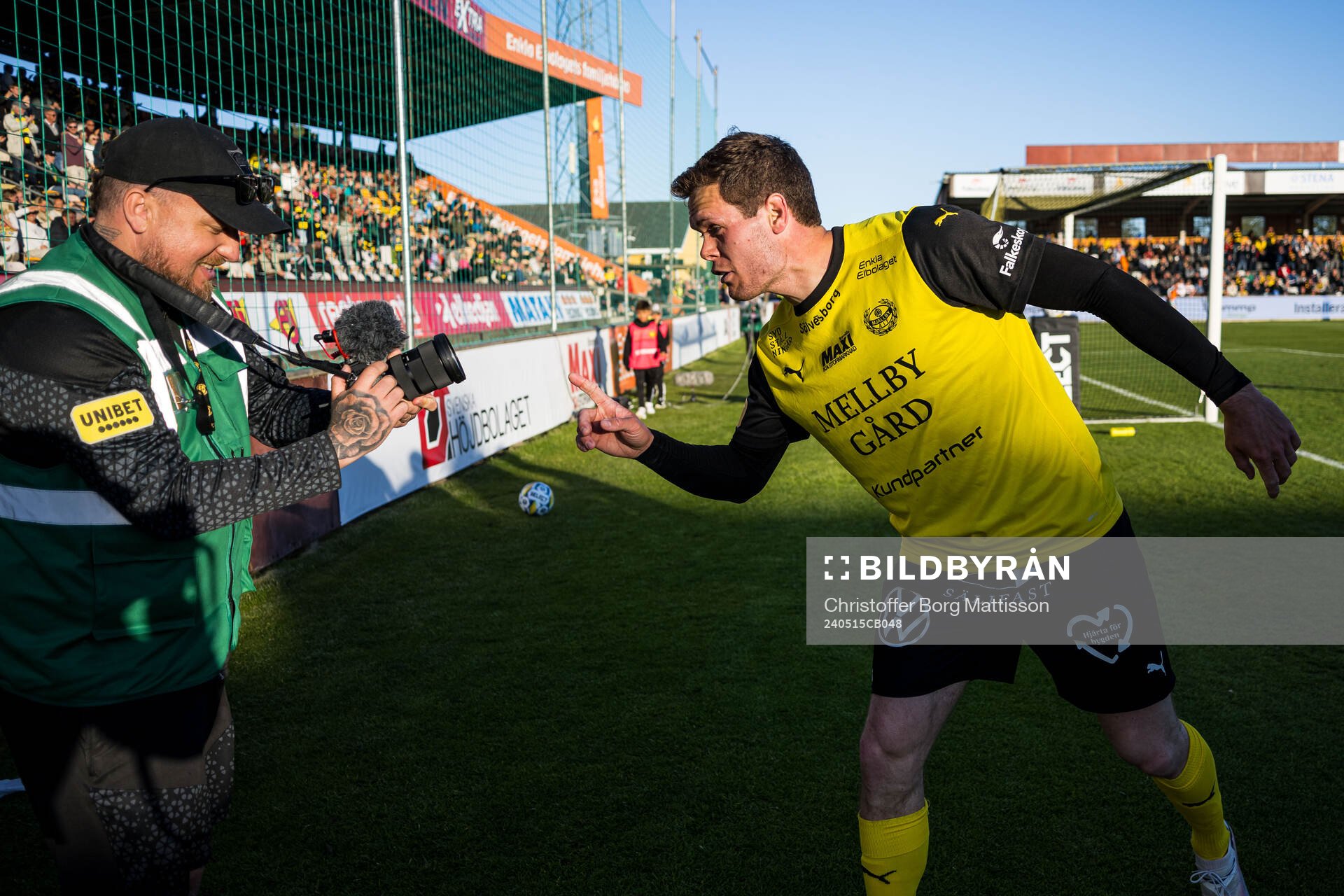 Mjällbys Jacob Bergström jublar