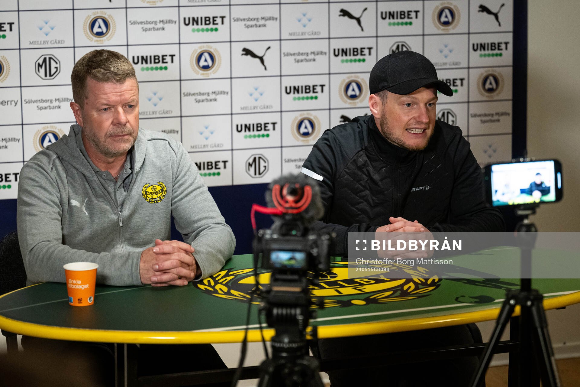 Mjällbys tränare Anders Torstensson och Hammarbys