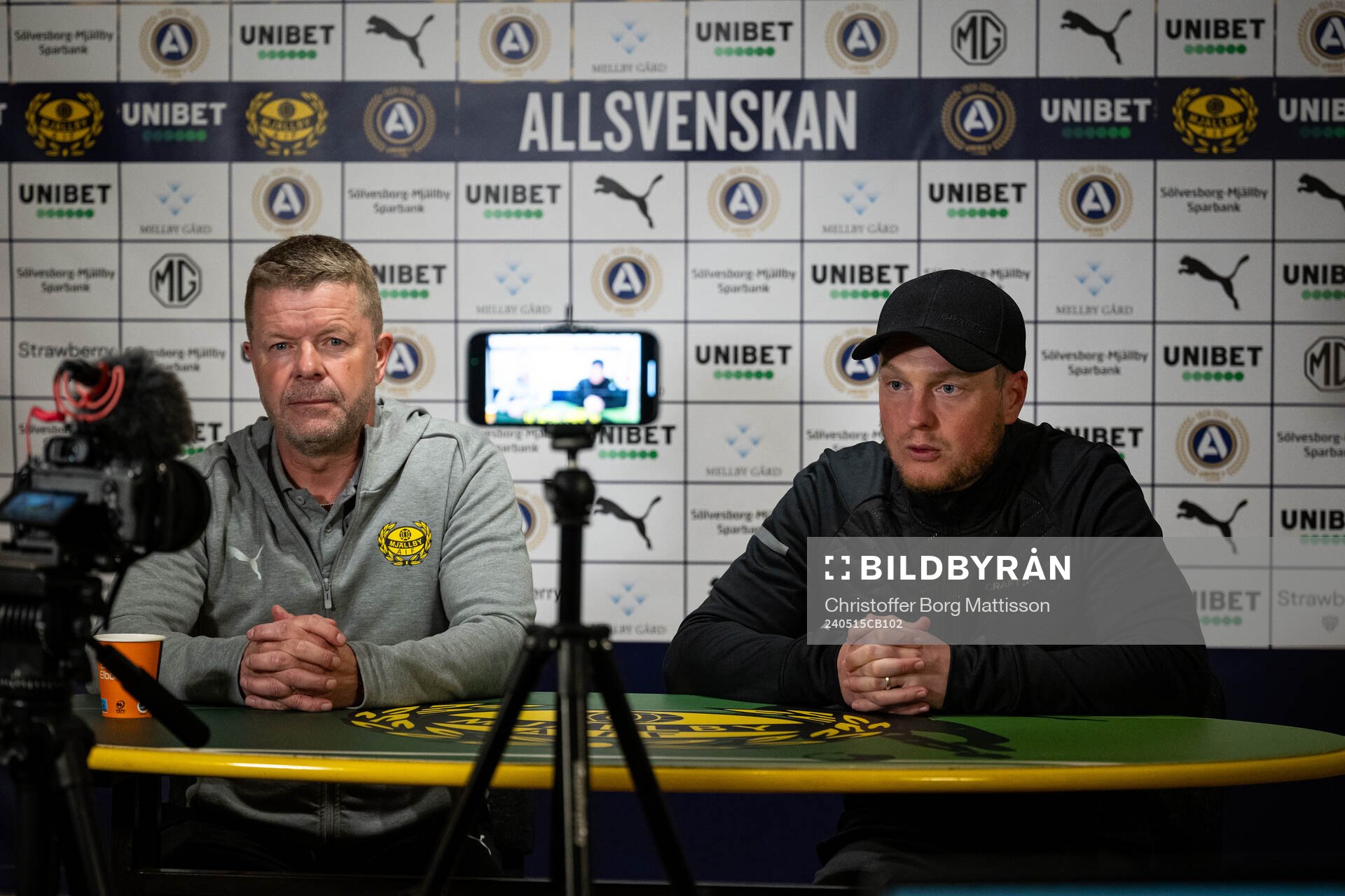 Mjällbys tränare Anders Torstensson och Hammarbys