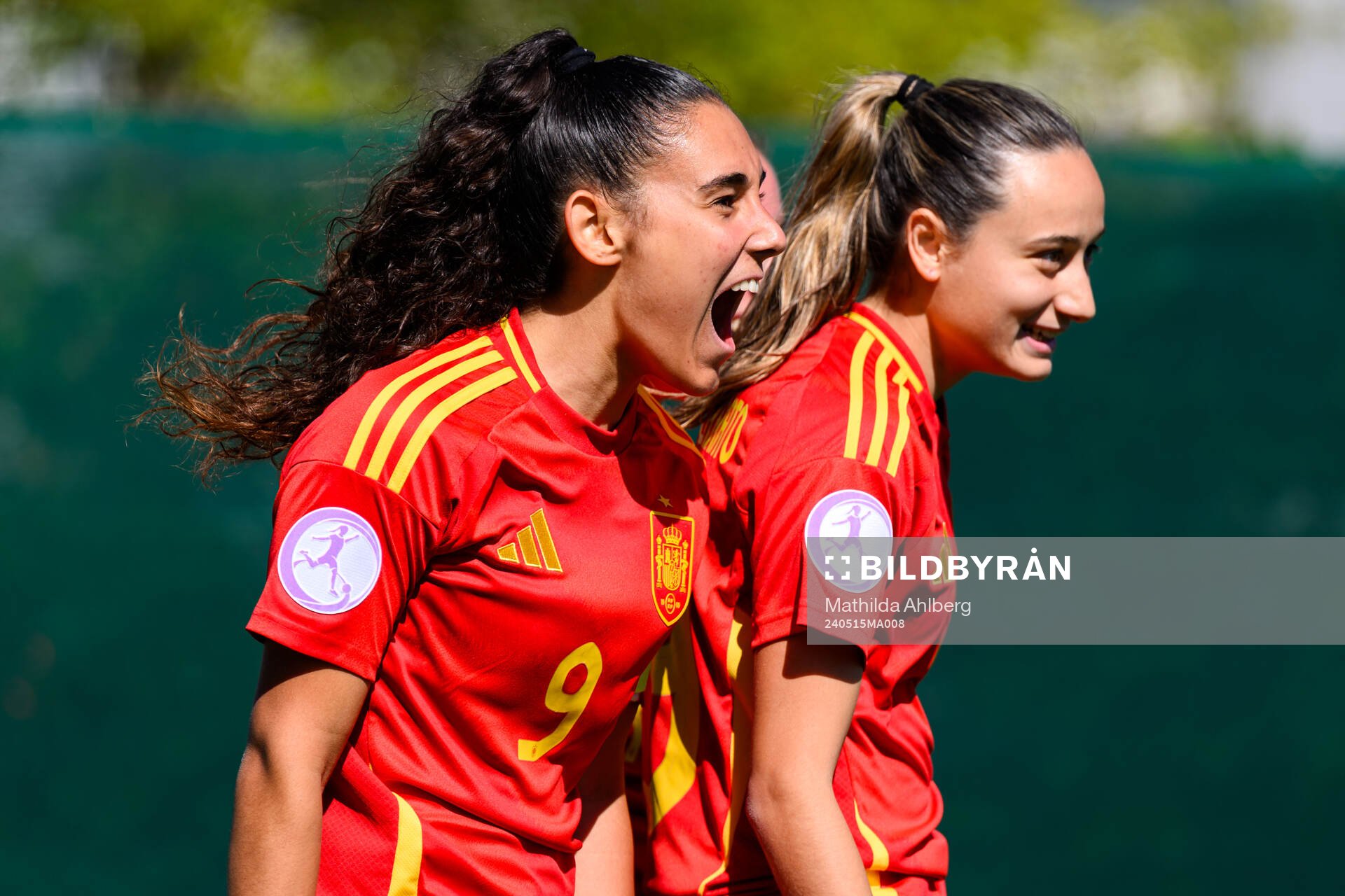Celia Segura of Spain celebrates