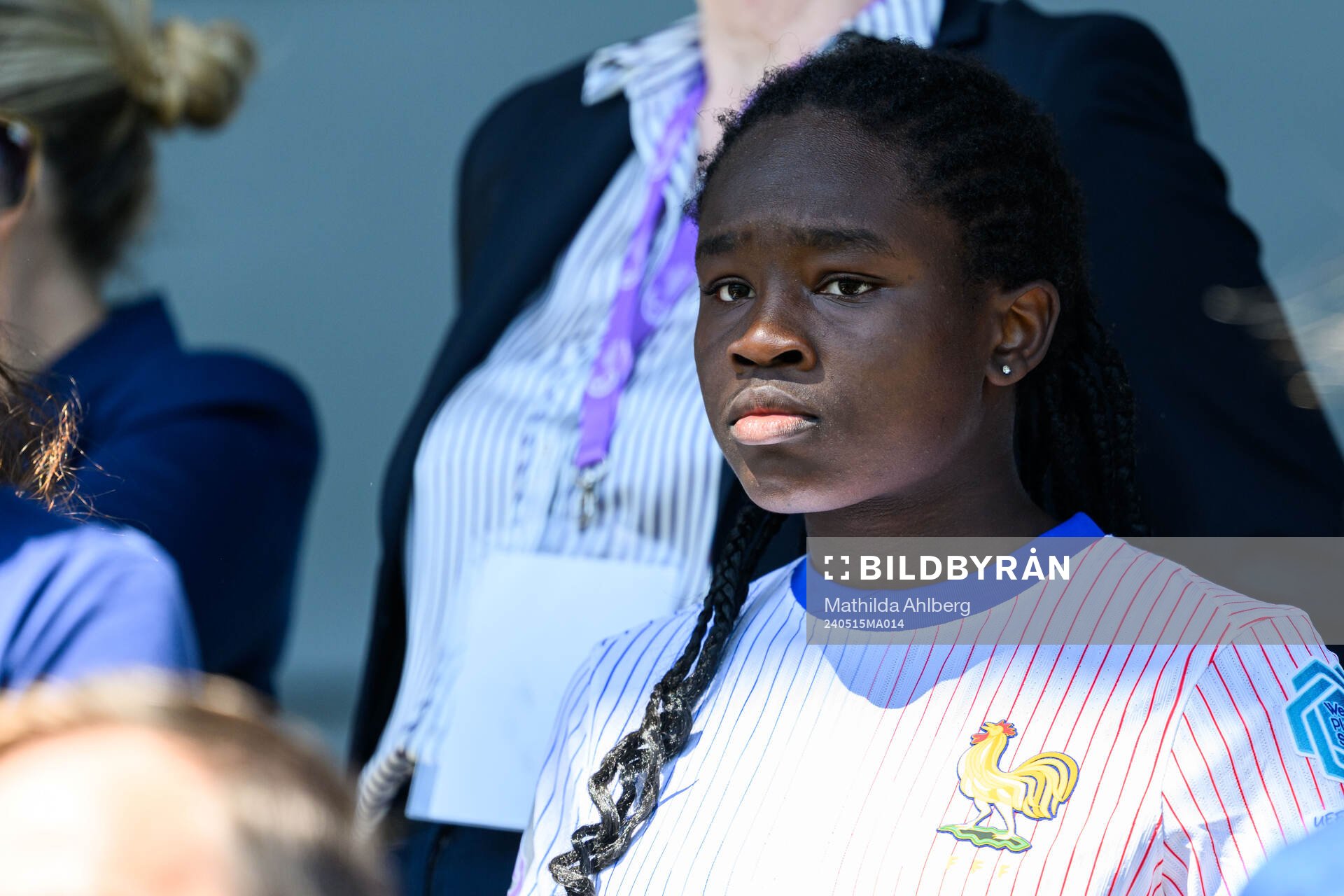 Anais Ebayilin of France in the stands