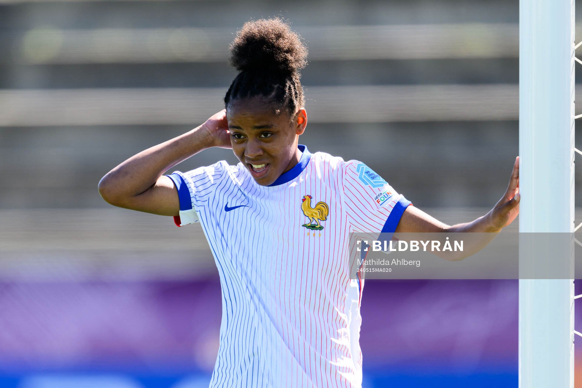 Kentissia Bacoul Juillard of France looks dejected