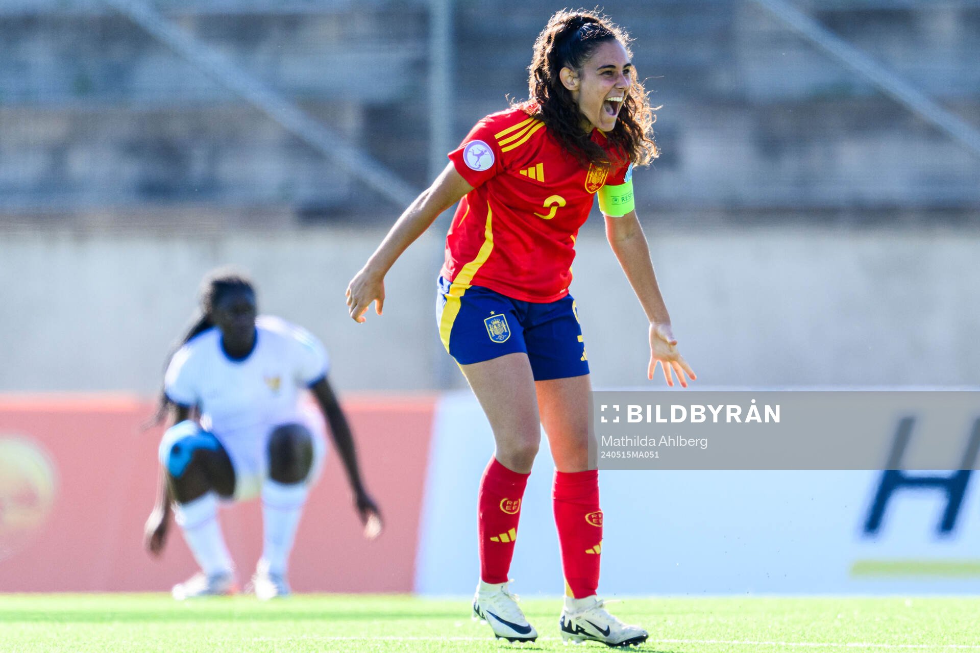 Celia Segura of Spain celebrates