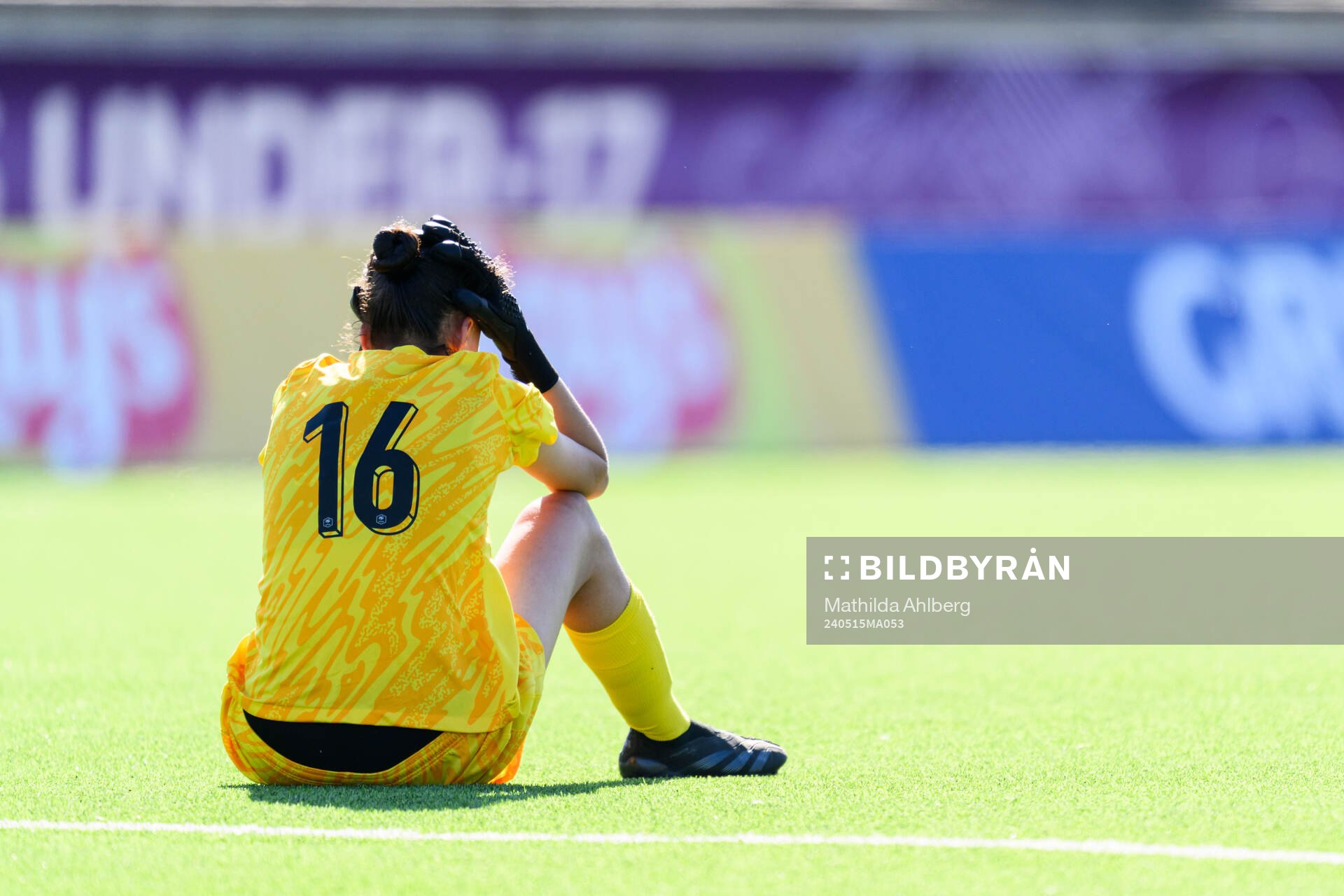Goalkeeper Ceylin Yilmaz of France looks dejected