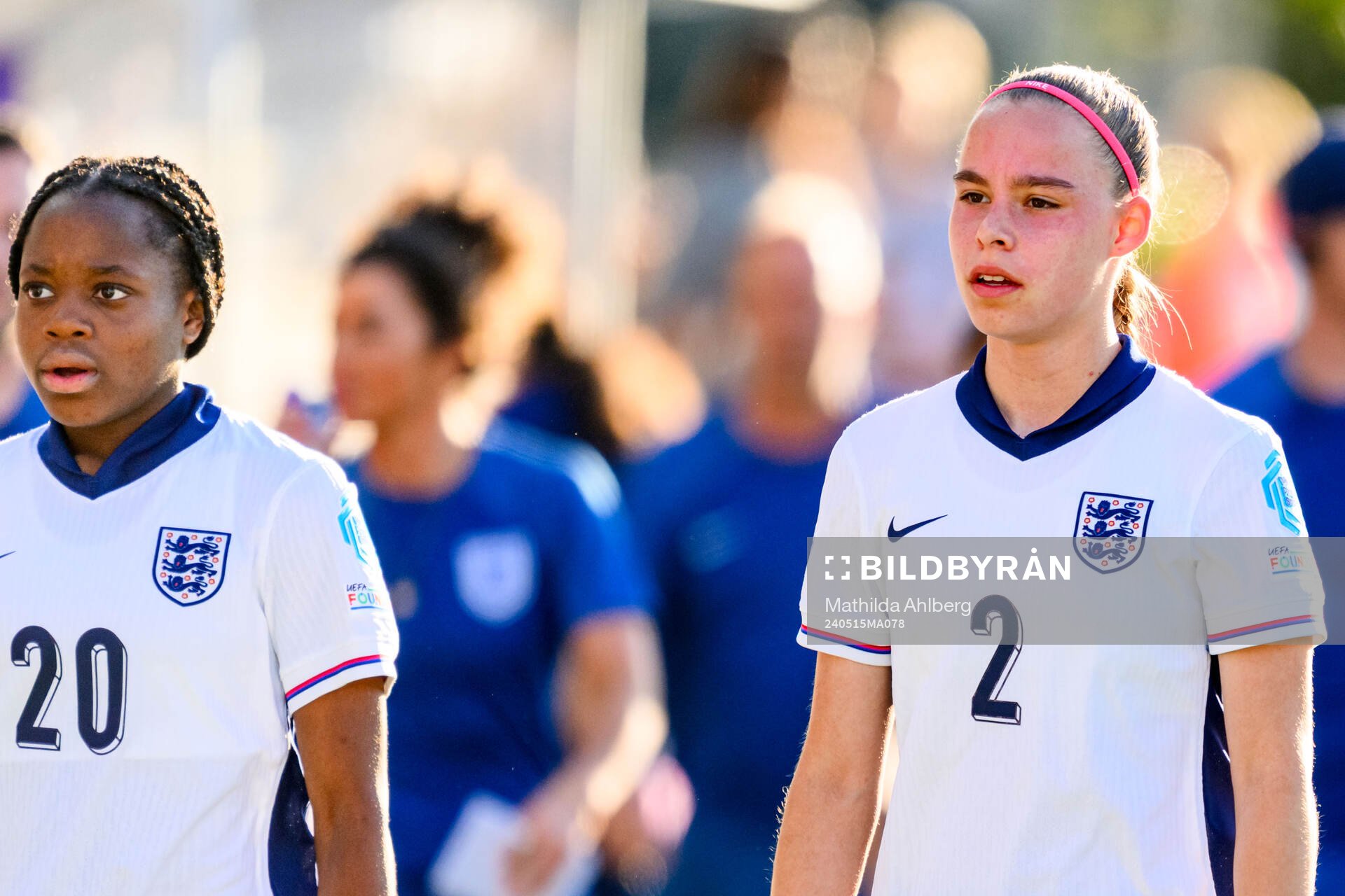 Rachel Maltby of England looks dejected