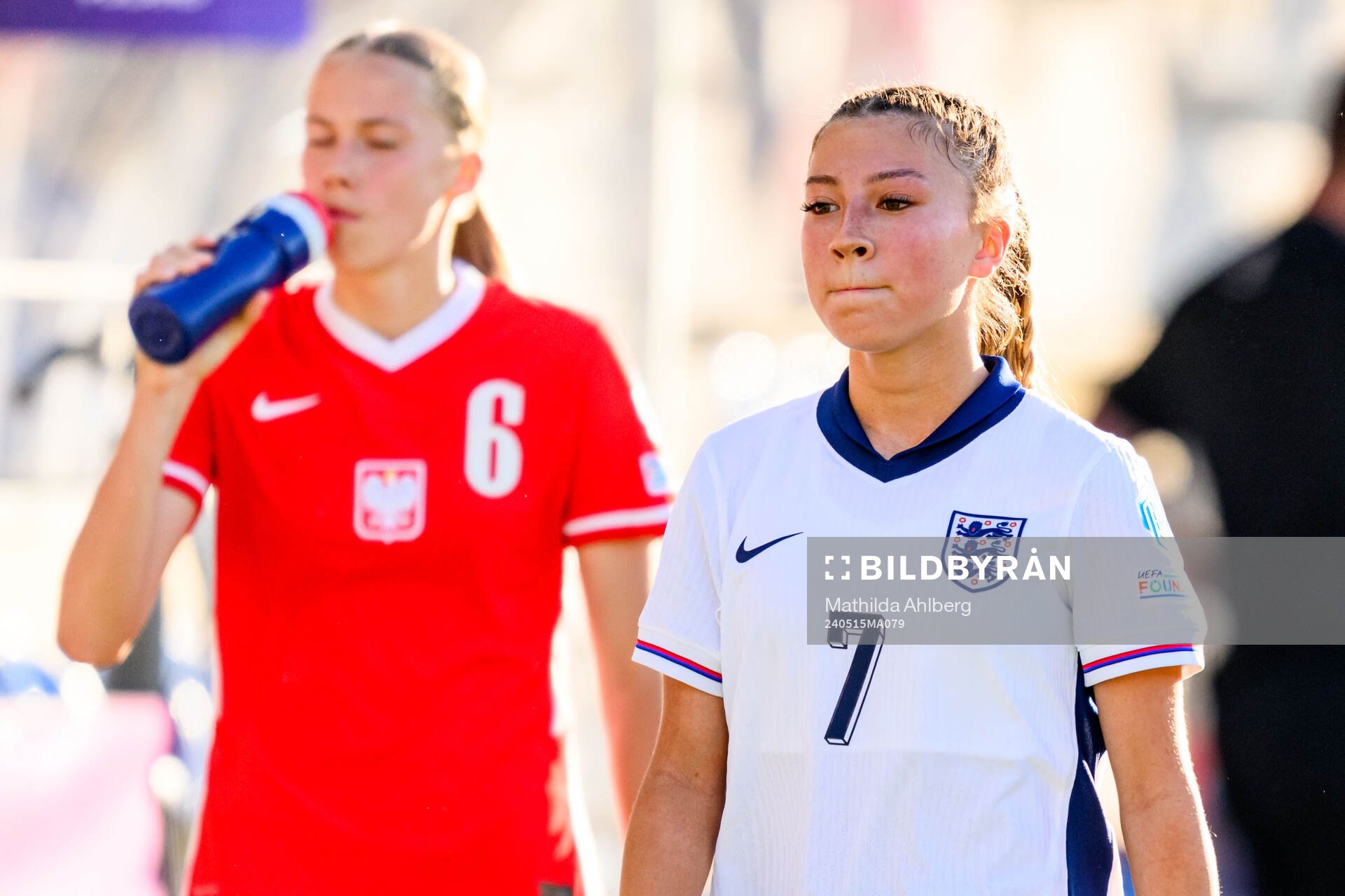 Erica Parkinson of England looks dejected