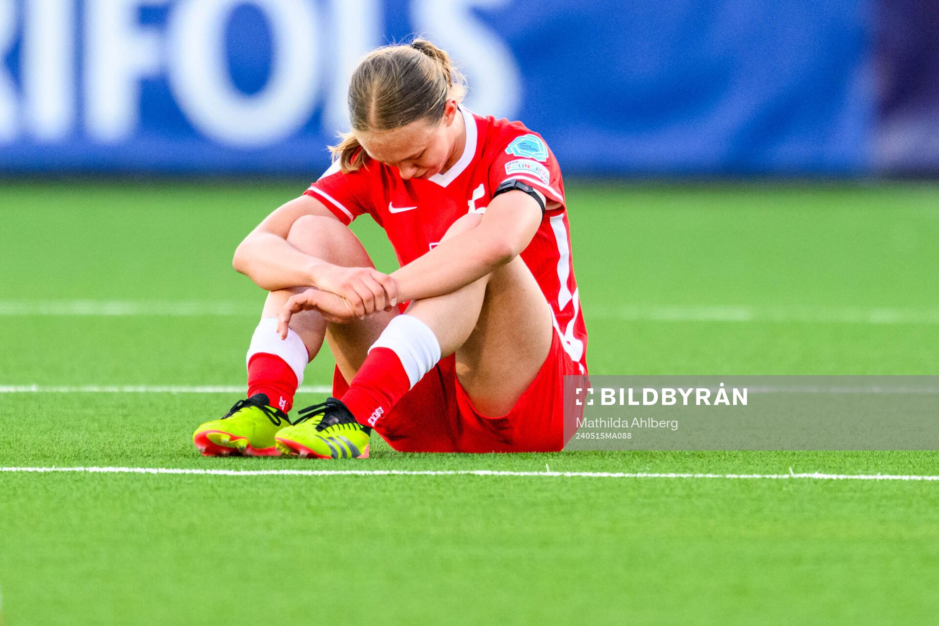 Weronika Arasniewicz of Poland looks dejected