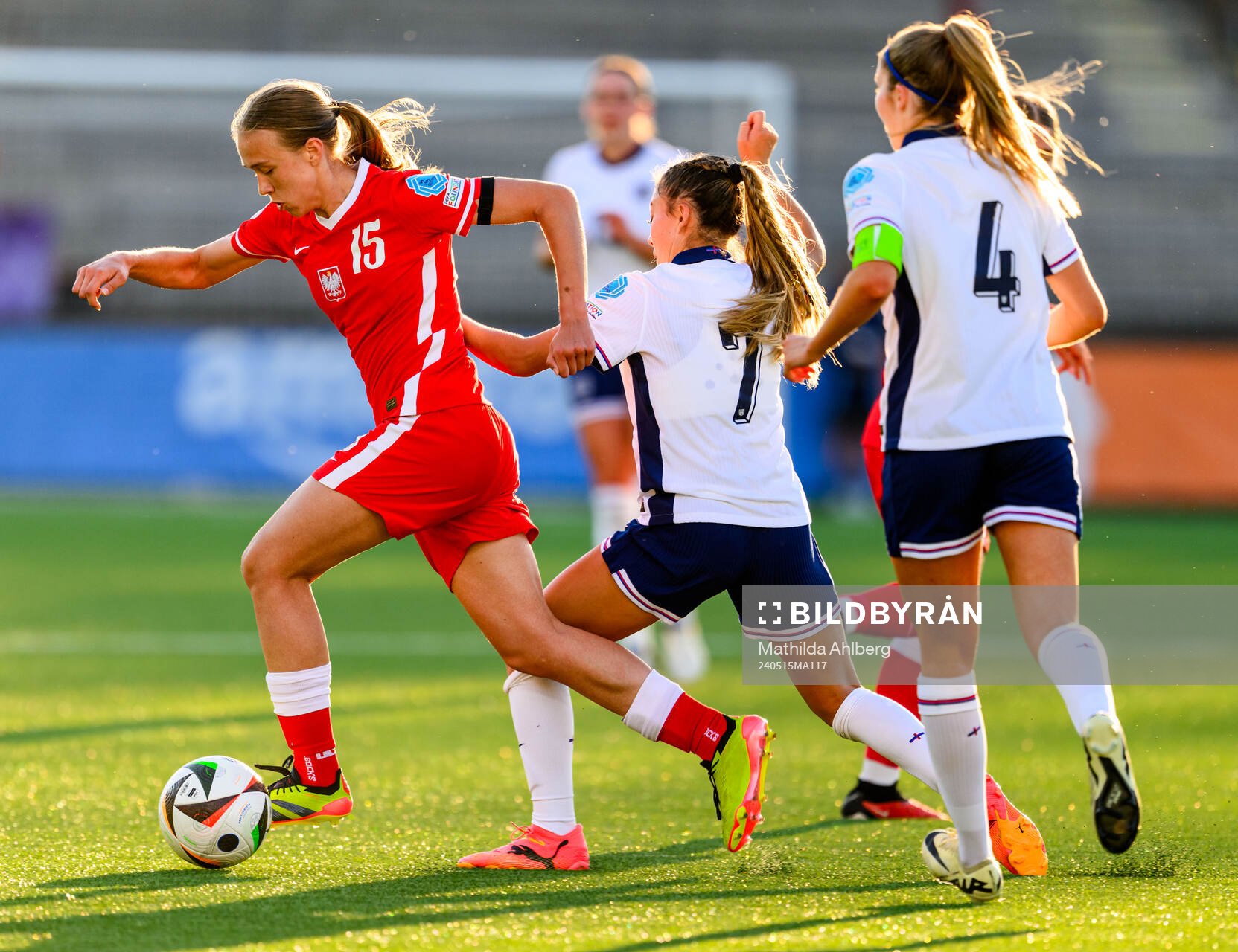 Weronika Arasniewicz of Poland during the UEFA European Women’s Under-17 Championship semifinal match between England and Poland on May 15, 2024 in Malmö.