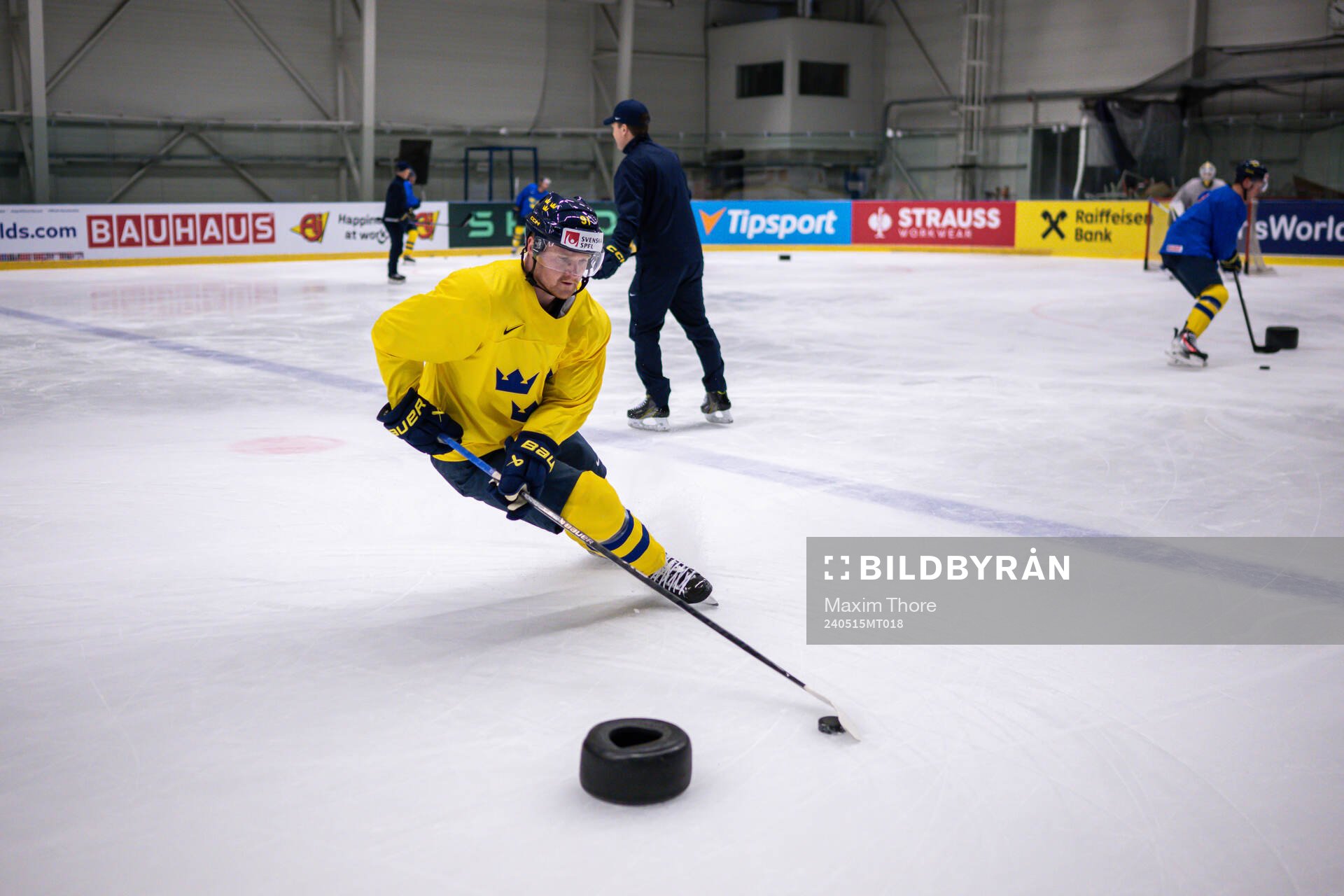 Carl Grundström of Sweden at a practice session