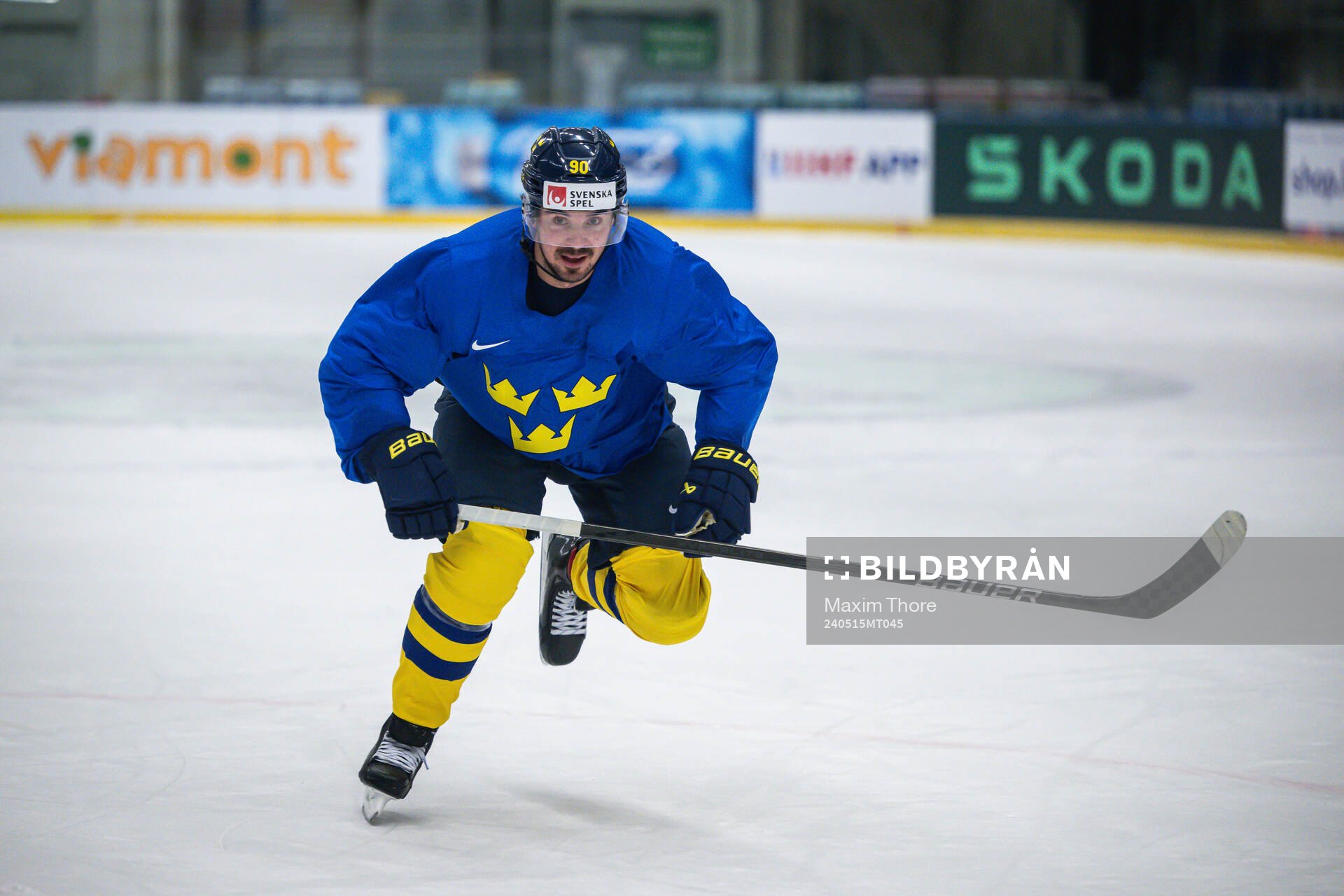 Marcus Johansson of Sweden at a practice session
