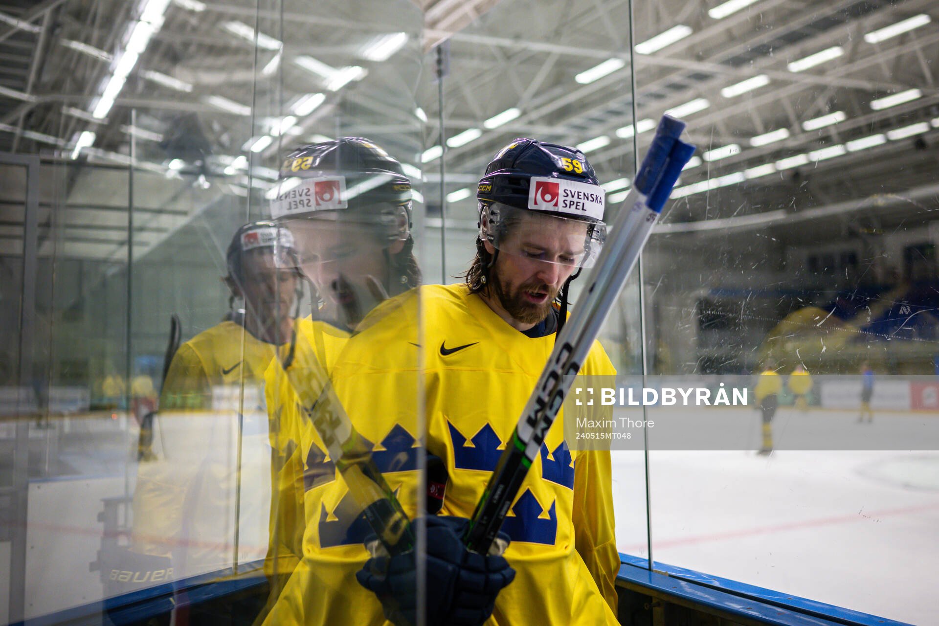 Linus Johansson of Sweden at a practice session