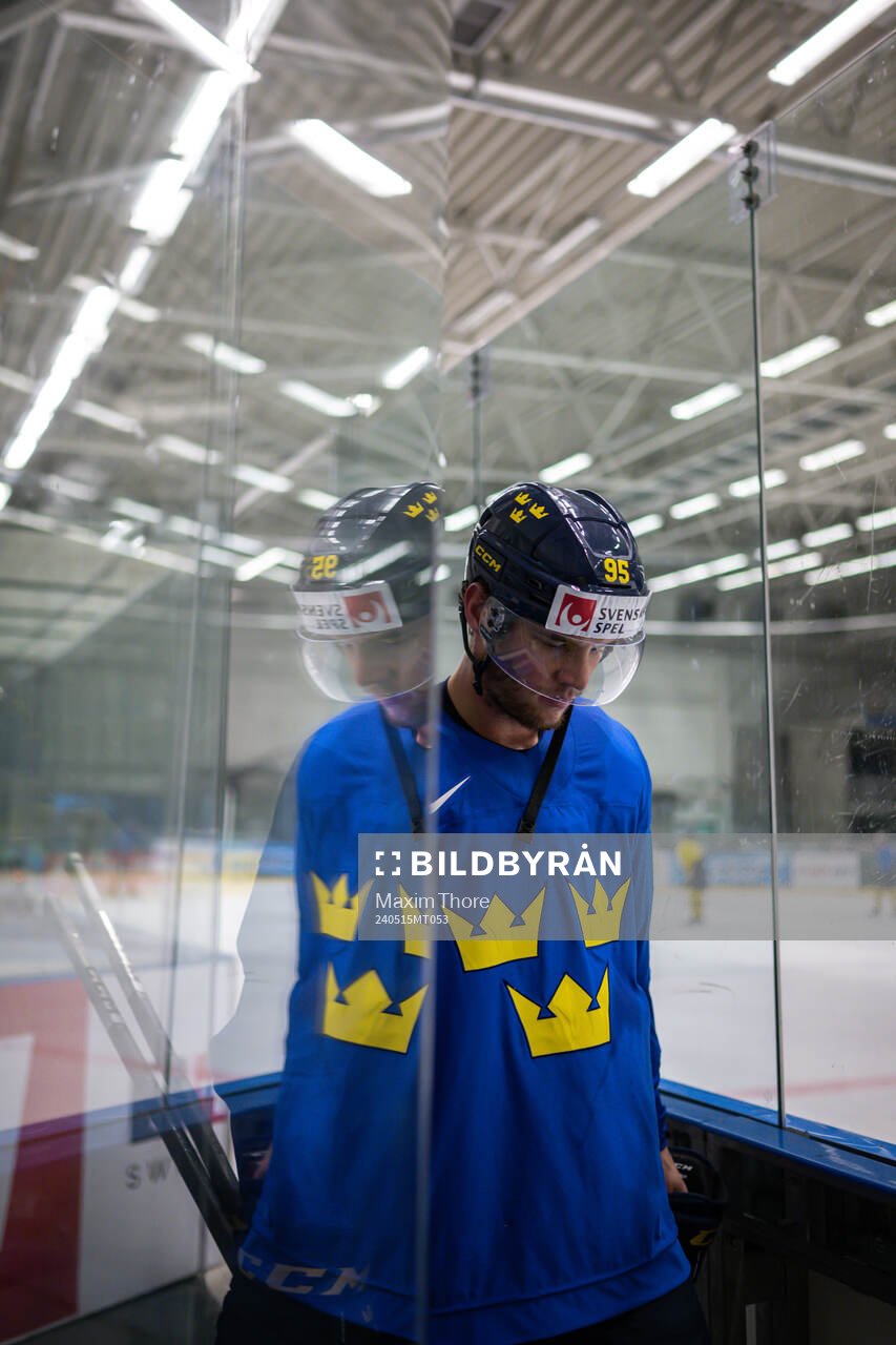 André Burakovsky of Sweden at a practice session