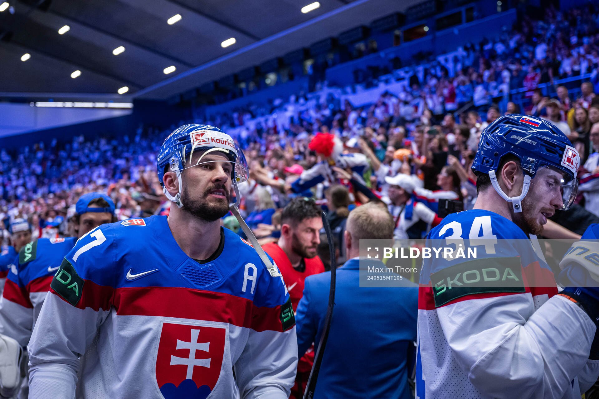 Marek Hrivik and Peter Cehlarik of Slovakia