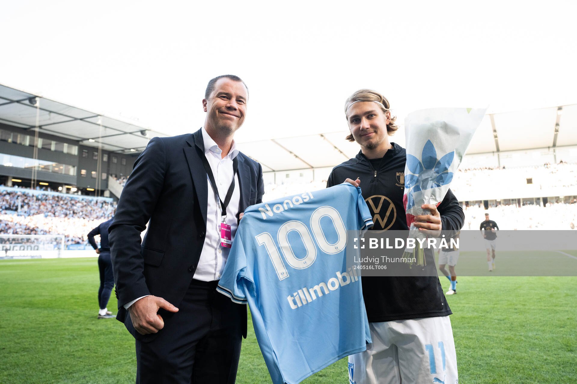Malmö FFs sportchef Daniel Andersson och Sebastian Nanasi