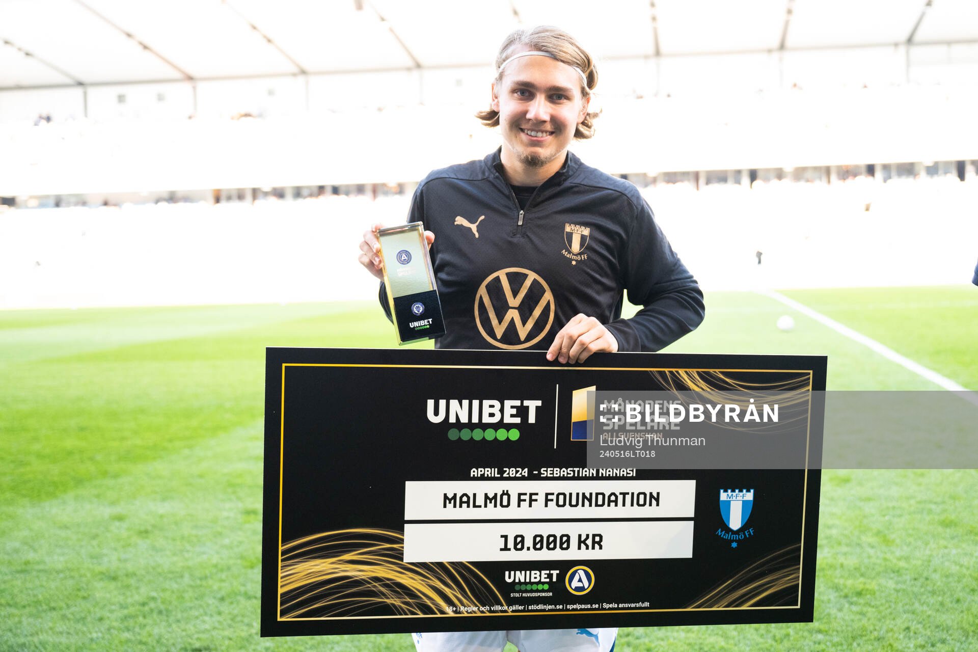 Malmö FFs Sebastian Nanasi prisas som månadens spelare
