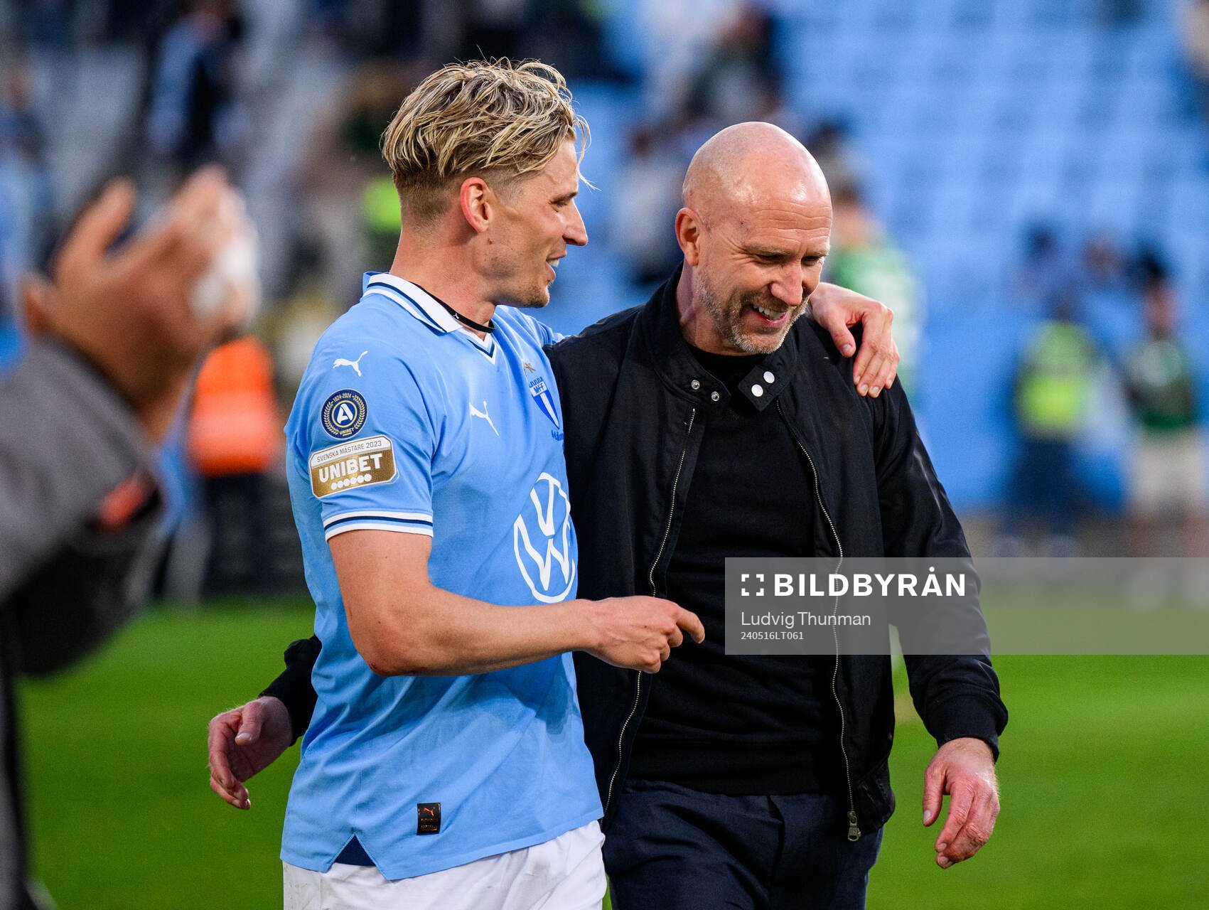 Malmö FFs Jens Stryger Larsen och tränare Henrik