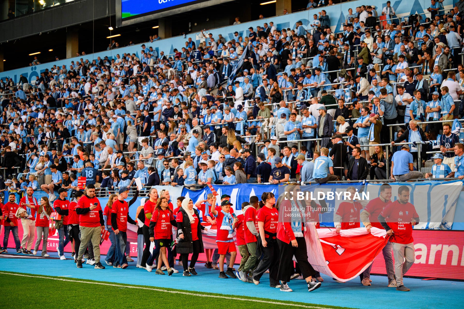 under fotbollsmatchen i Allsvenskan mellan Malmö FF och
