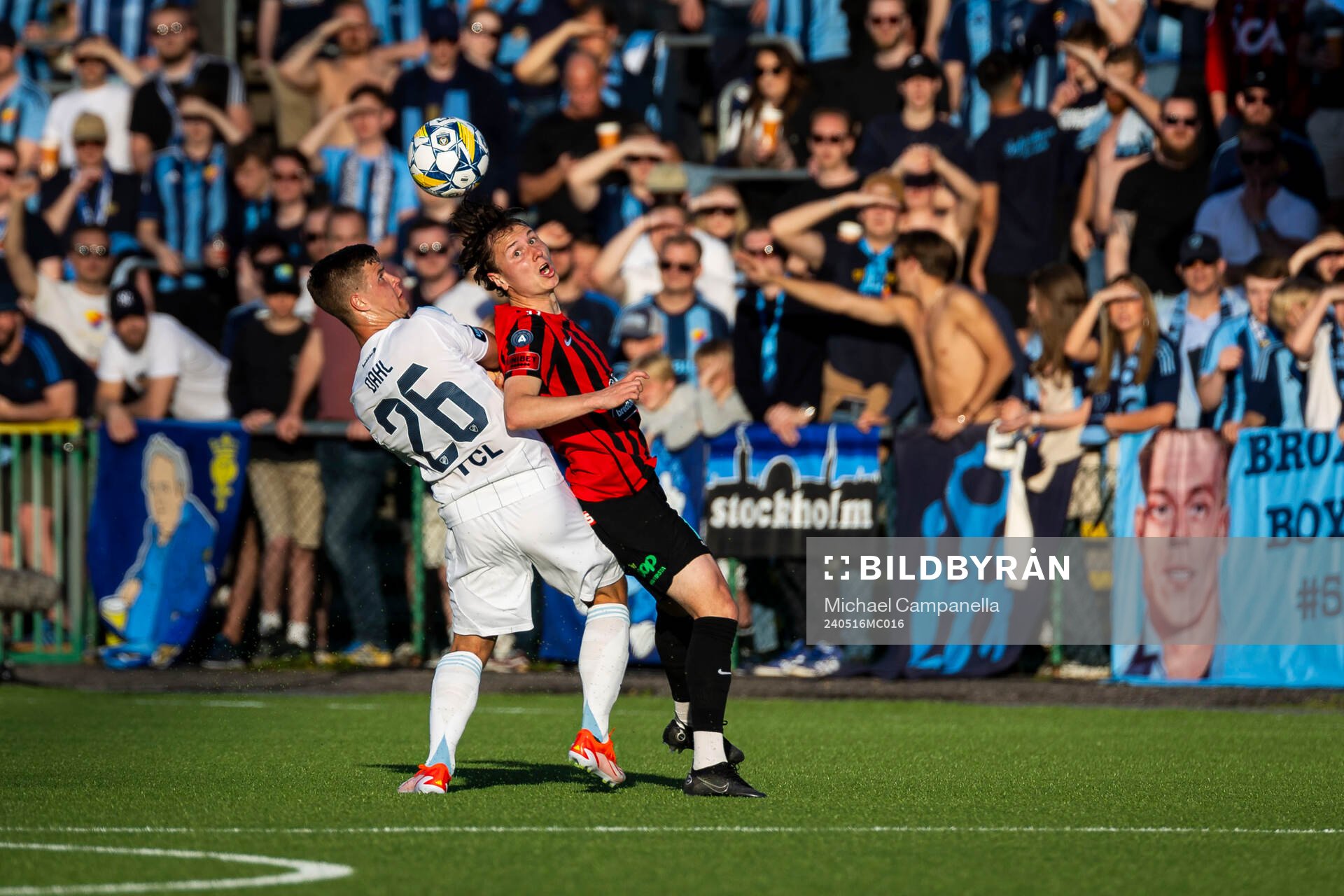 under fotbollsmatchen i Allsvenskan mellan Brommapojkarna