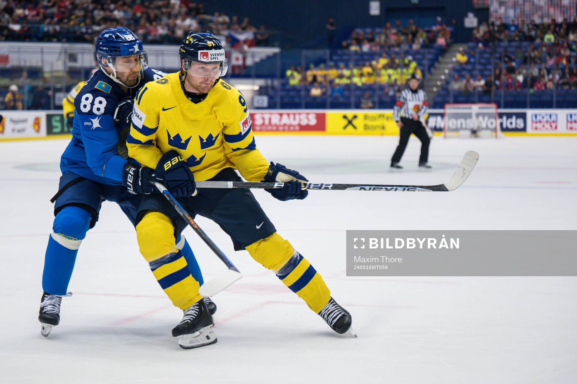 Yevgeniy Rymarev of Kazakhstan and Carl Grundström of