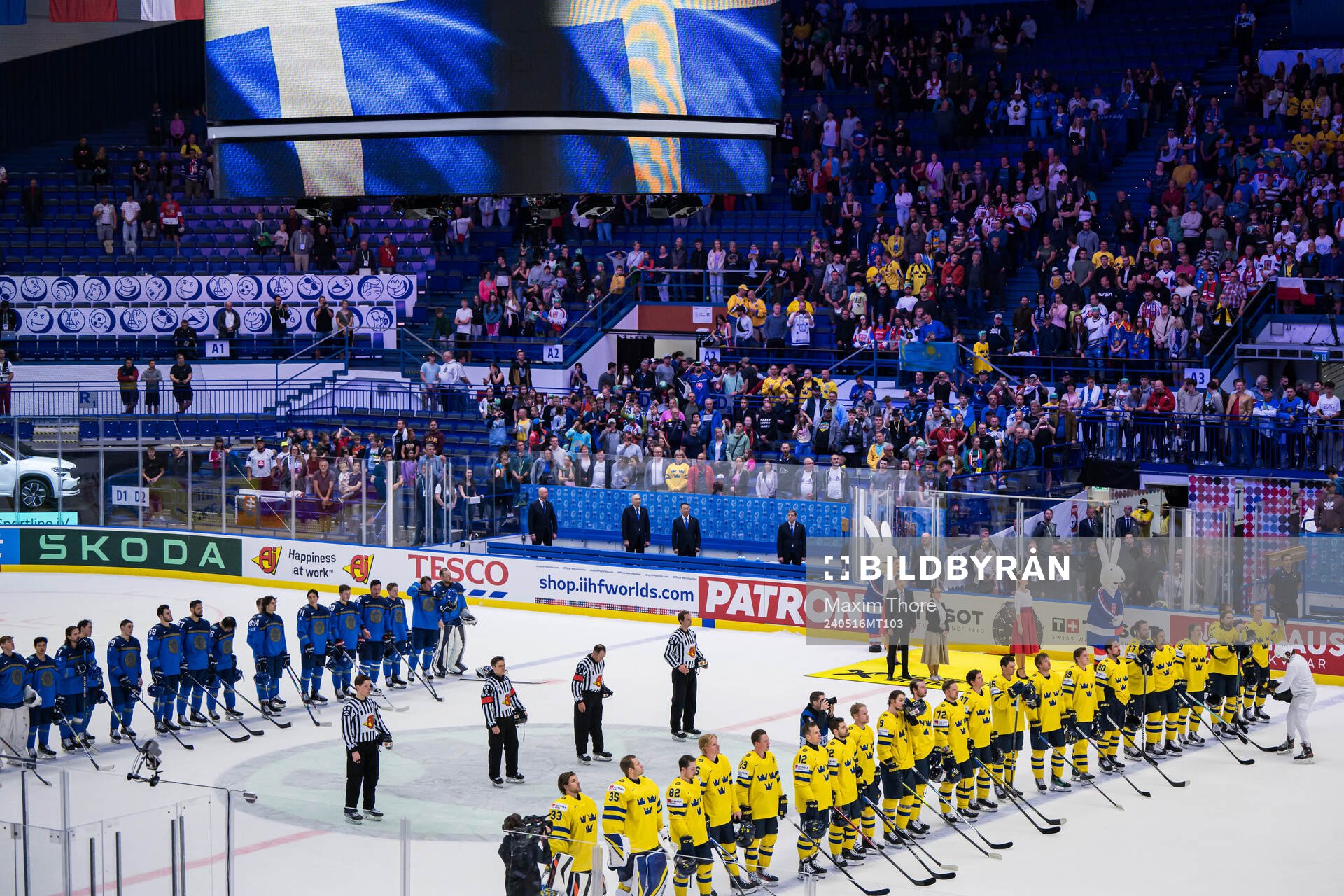 Players of Kazakhstan and of Sweden
