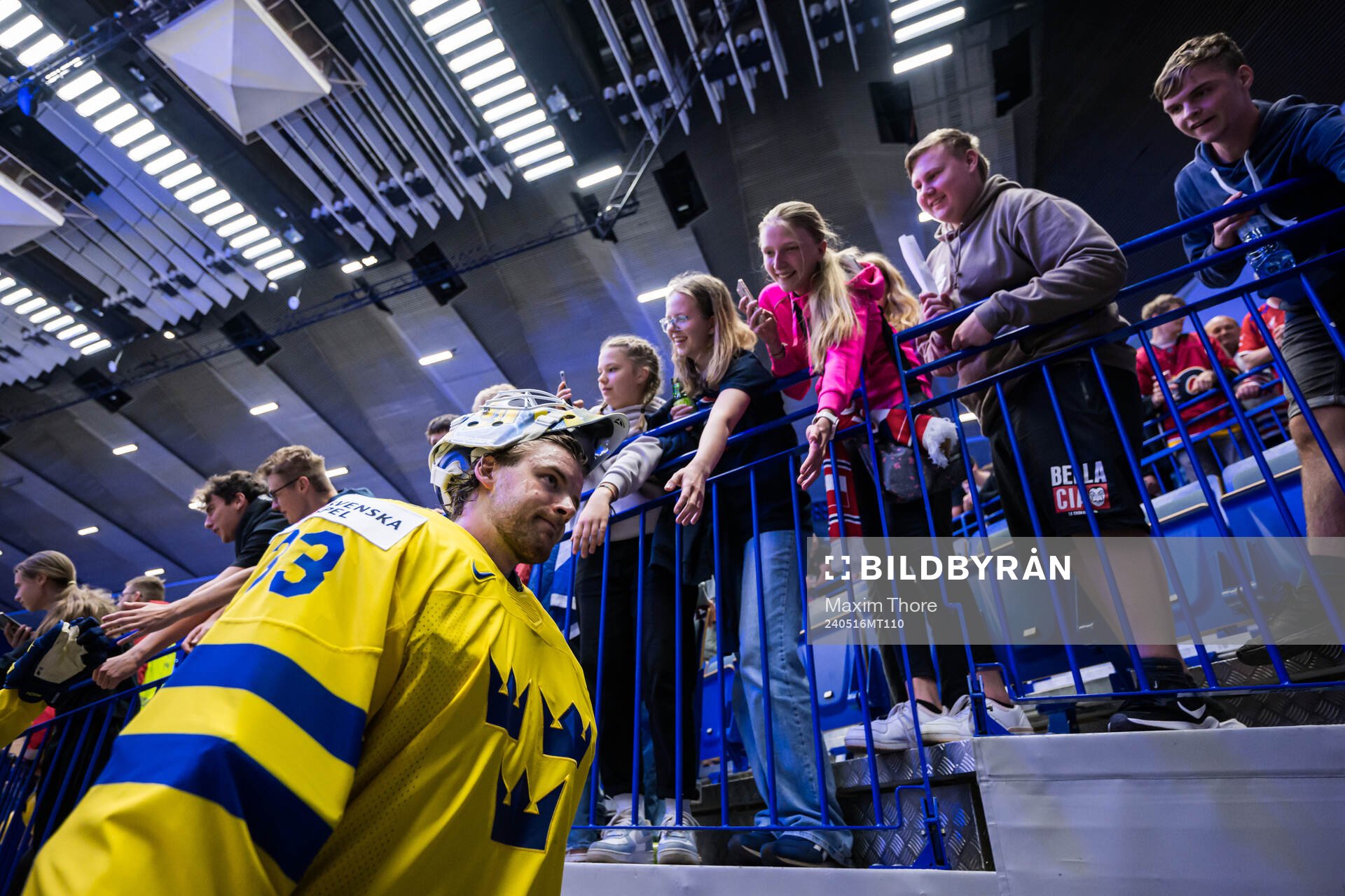 Goaltender Samuel Ersson of Sweden