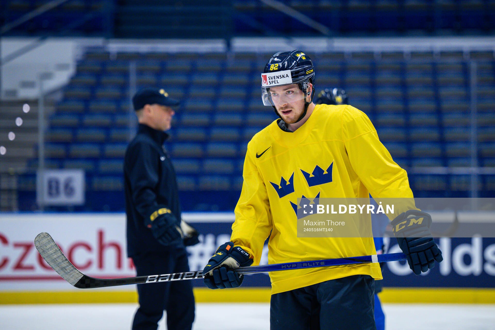 Jesper Frödén of Sweden at a practice session