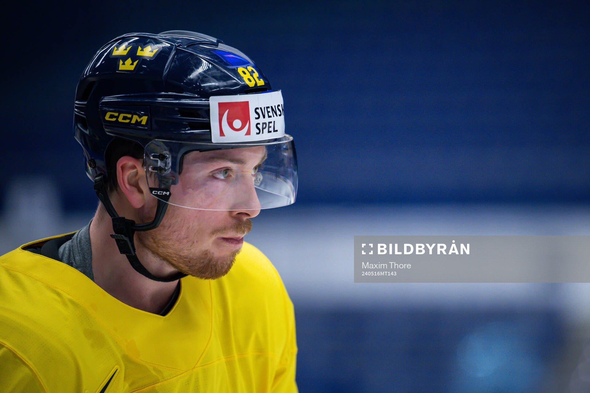 Jesper Frödén of Sweden at a practice session