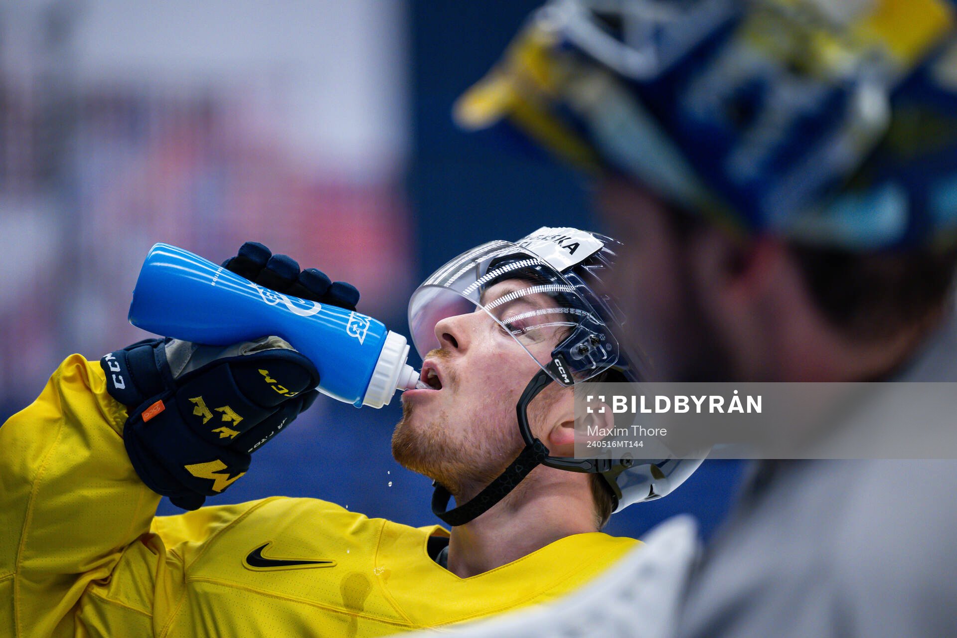 Jesper Frödén of Sweden at a practice session
